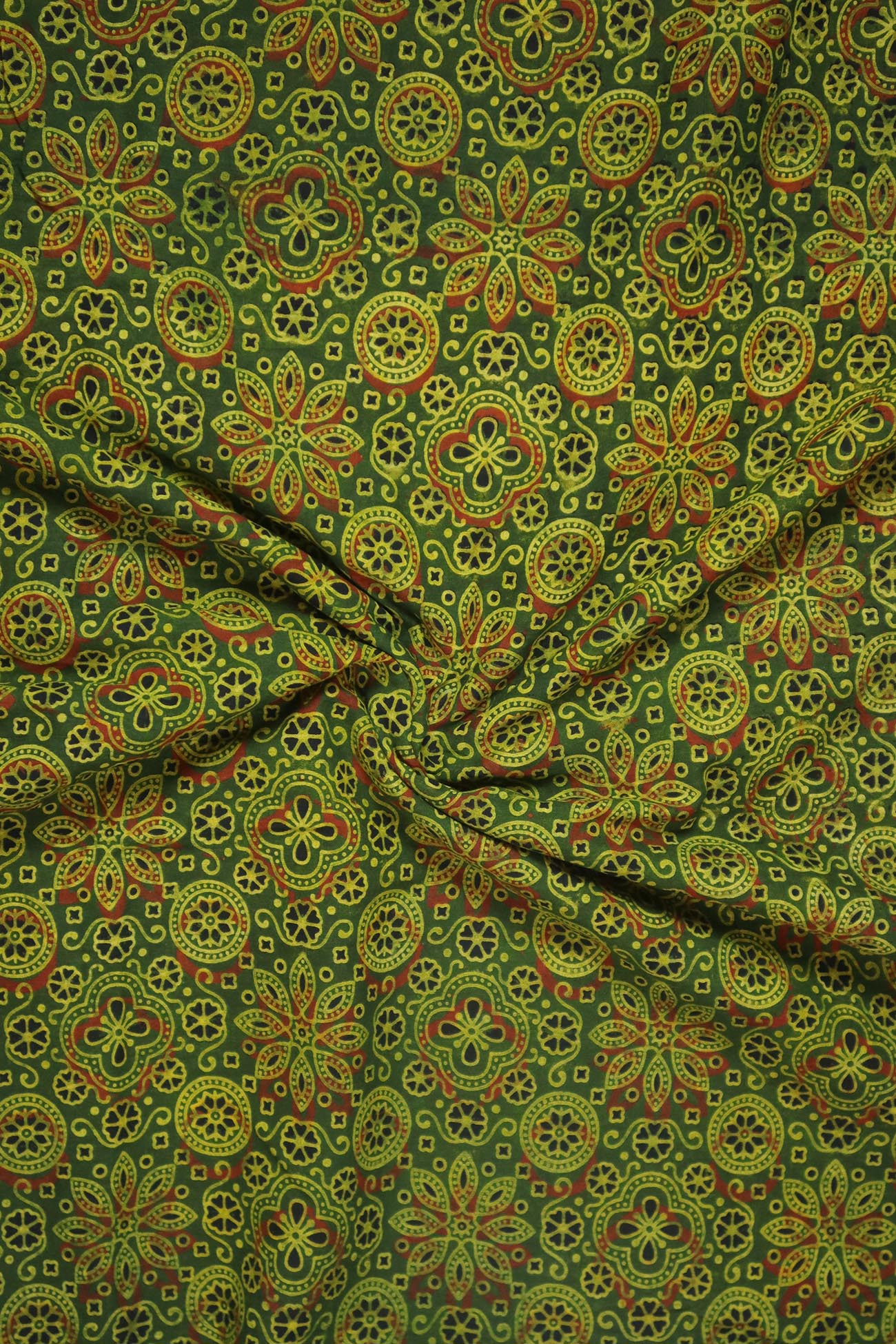 green-flower-ajrakh-fabric-af000202-b