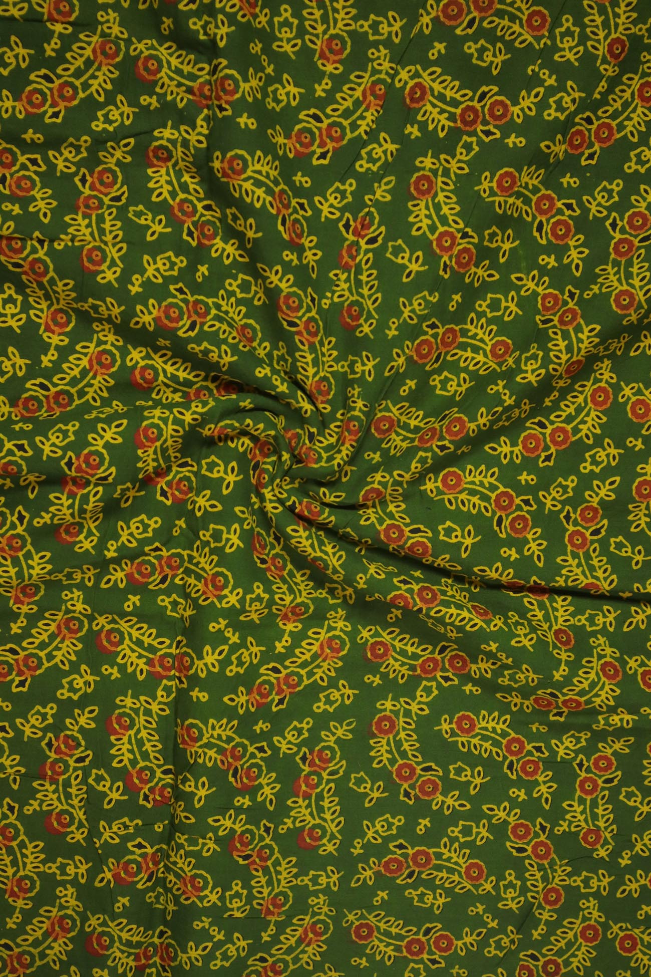 green-flower-ajrakh-fabric-af000215-b