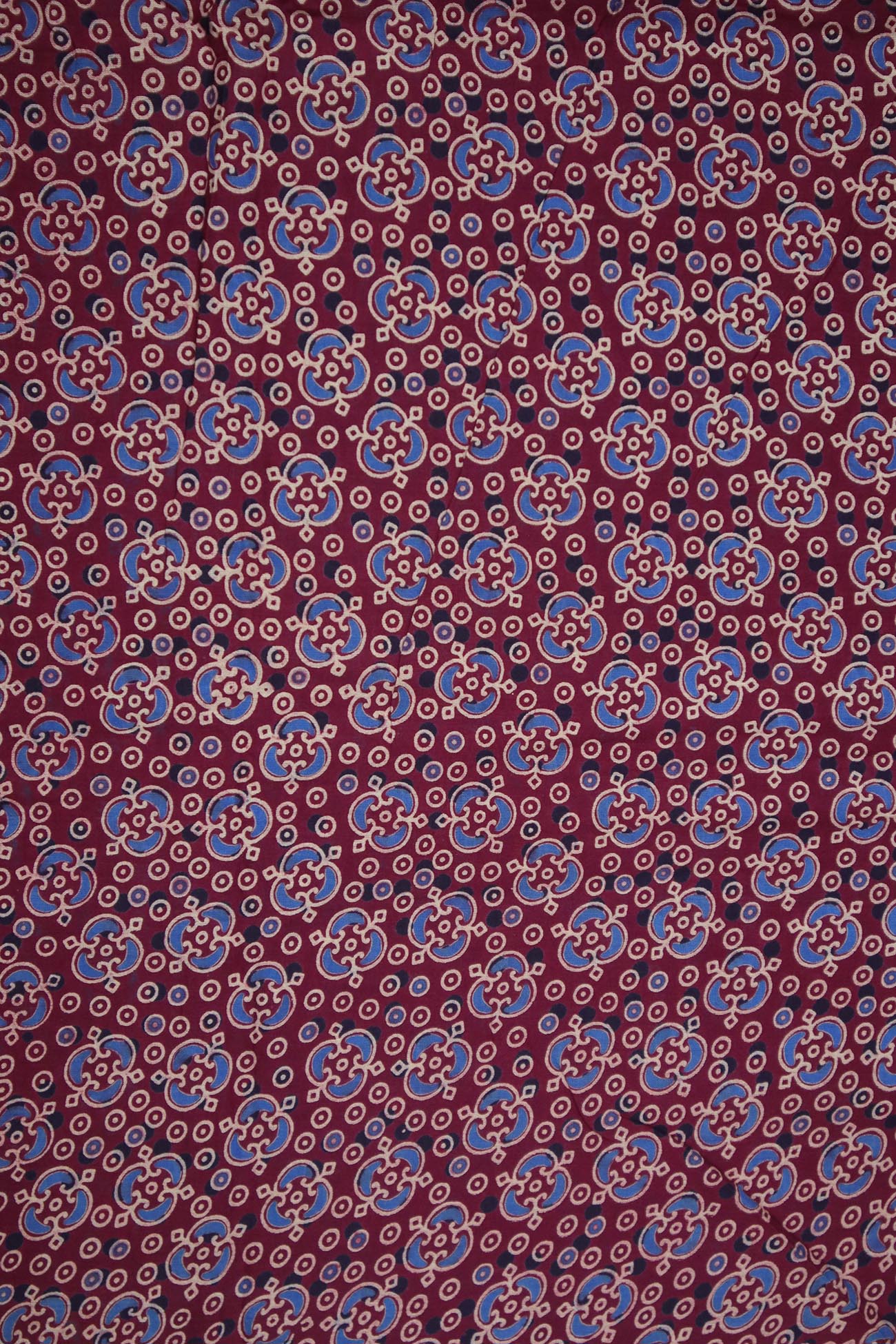 maroon-flower-ajrakh-fabric-af000219-a