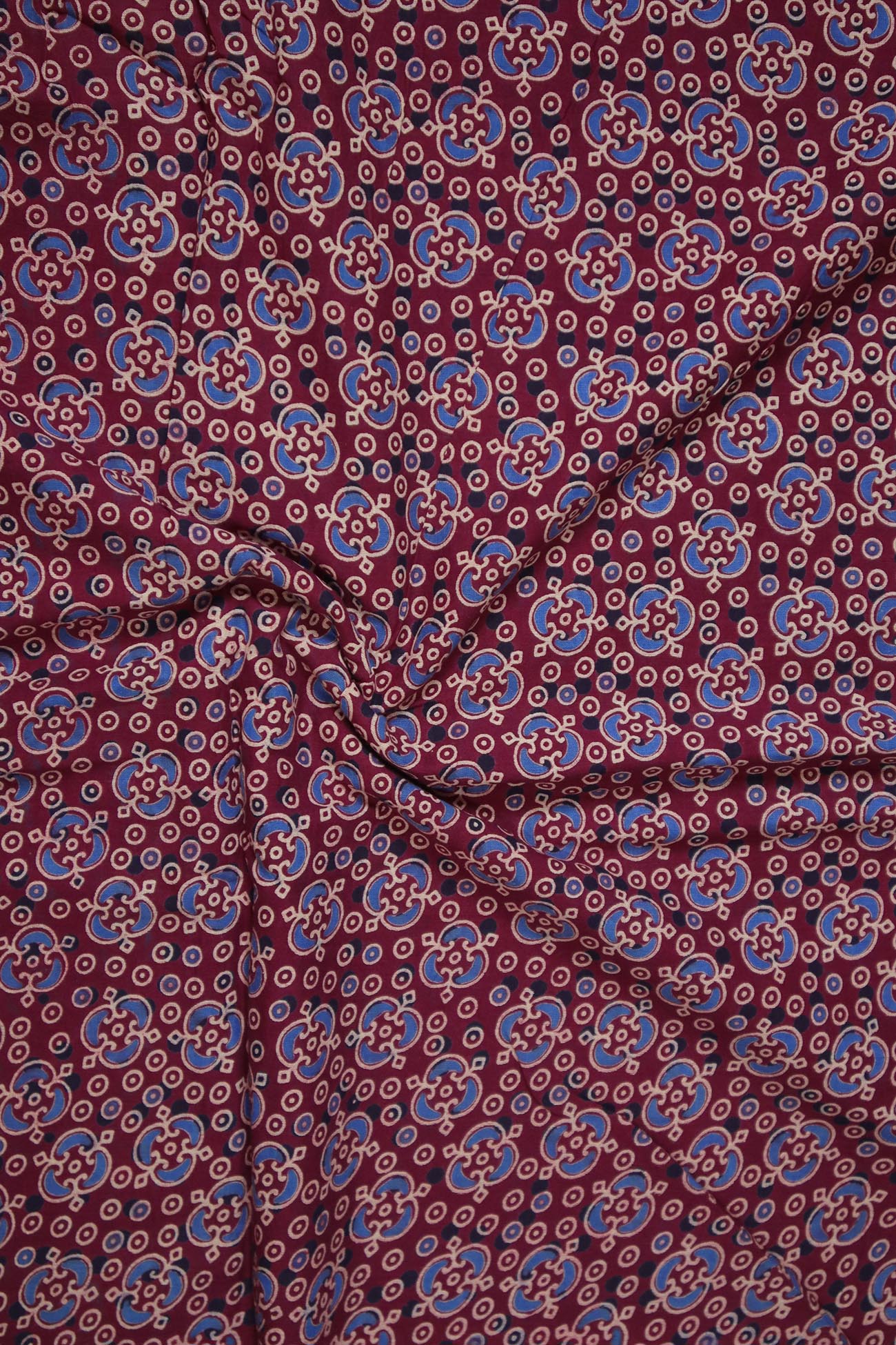 maroon-flower-ajrakh-fabric-af000219-b