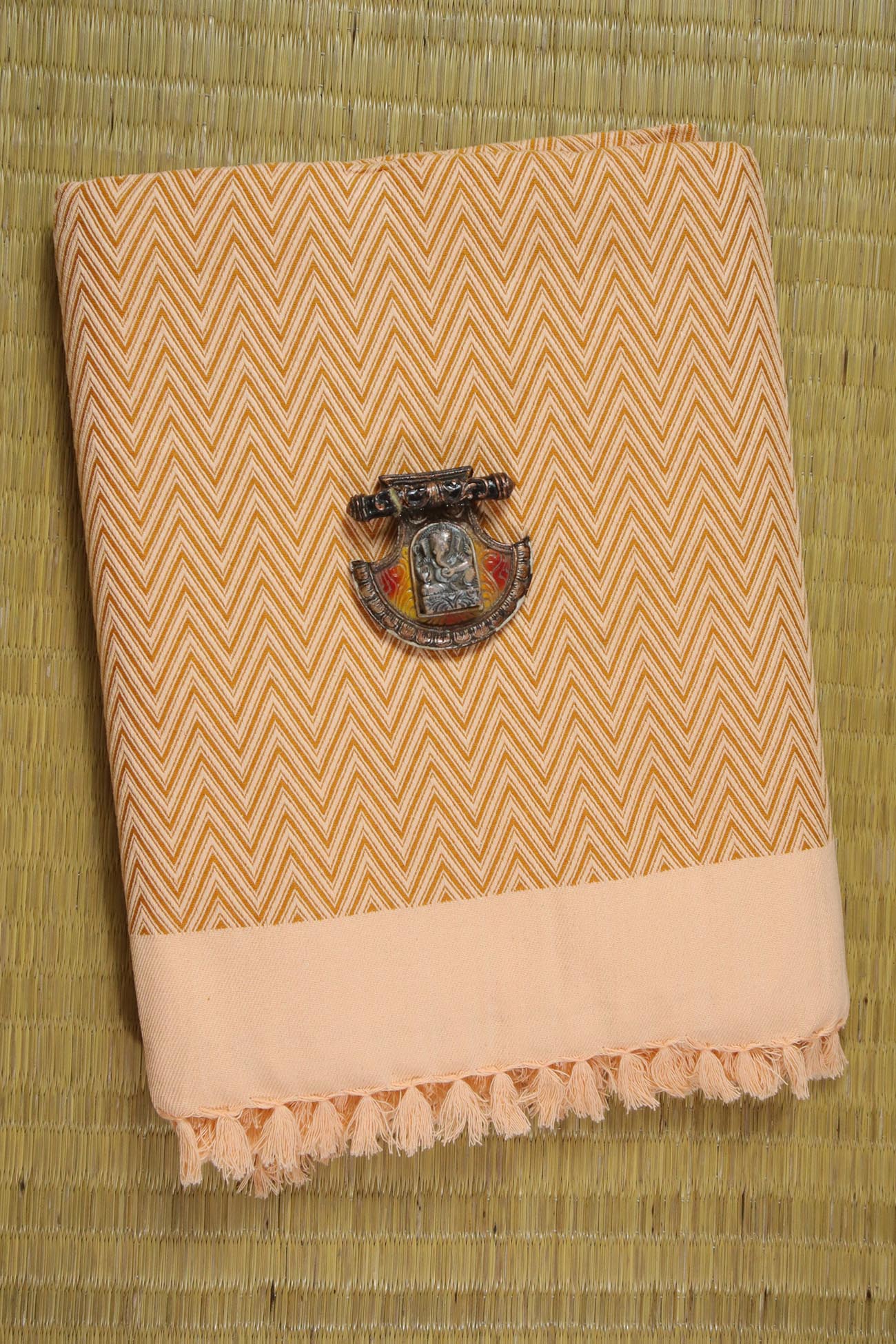 orange-zigzag-cotton-blanket-bl000051-a