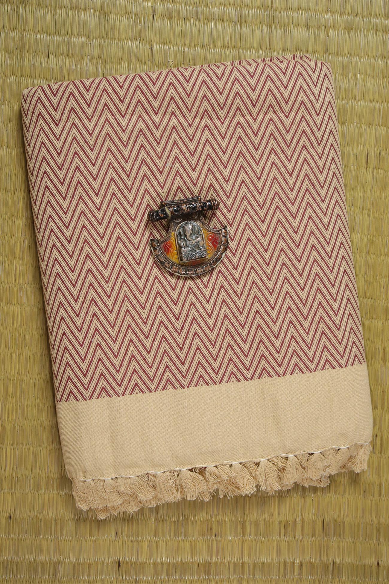 maroon-zigzag-cotton-blanket-bl000062-a