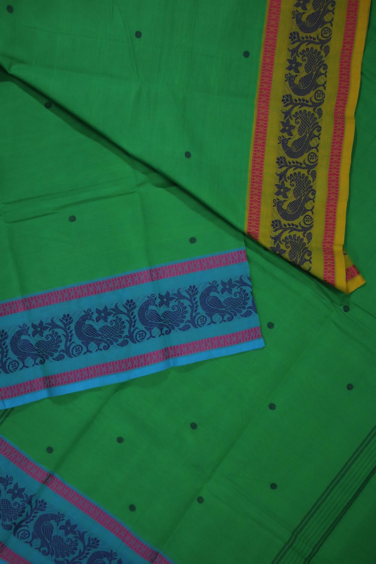 green-peacock-butta-sarees-bs001183-b