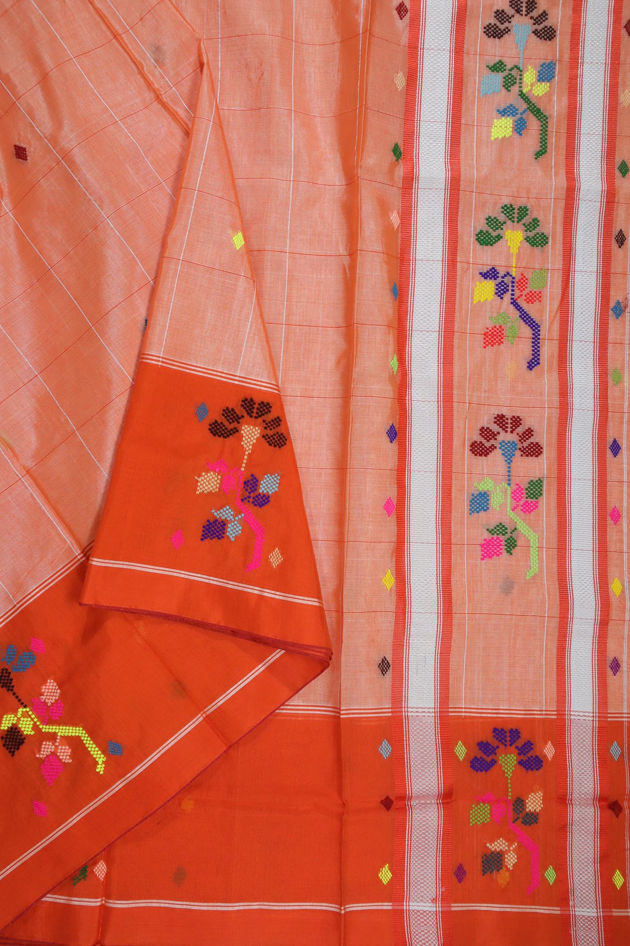 orange-floral-chedi-butta-sarees-cb000477-b