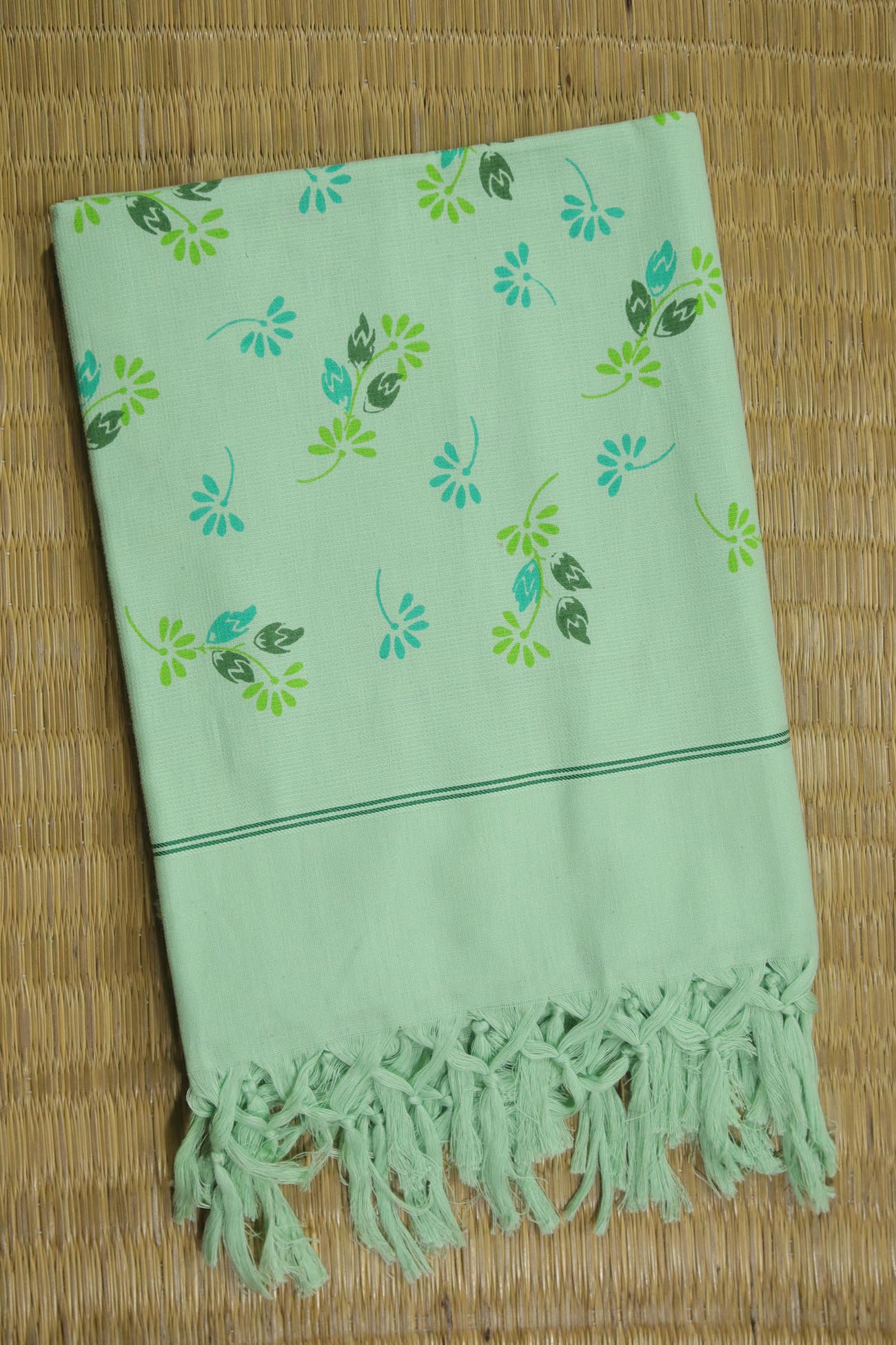 light-green-floral-cotton-towels-cct000206-a