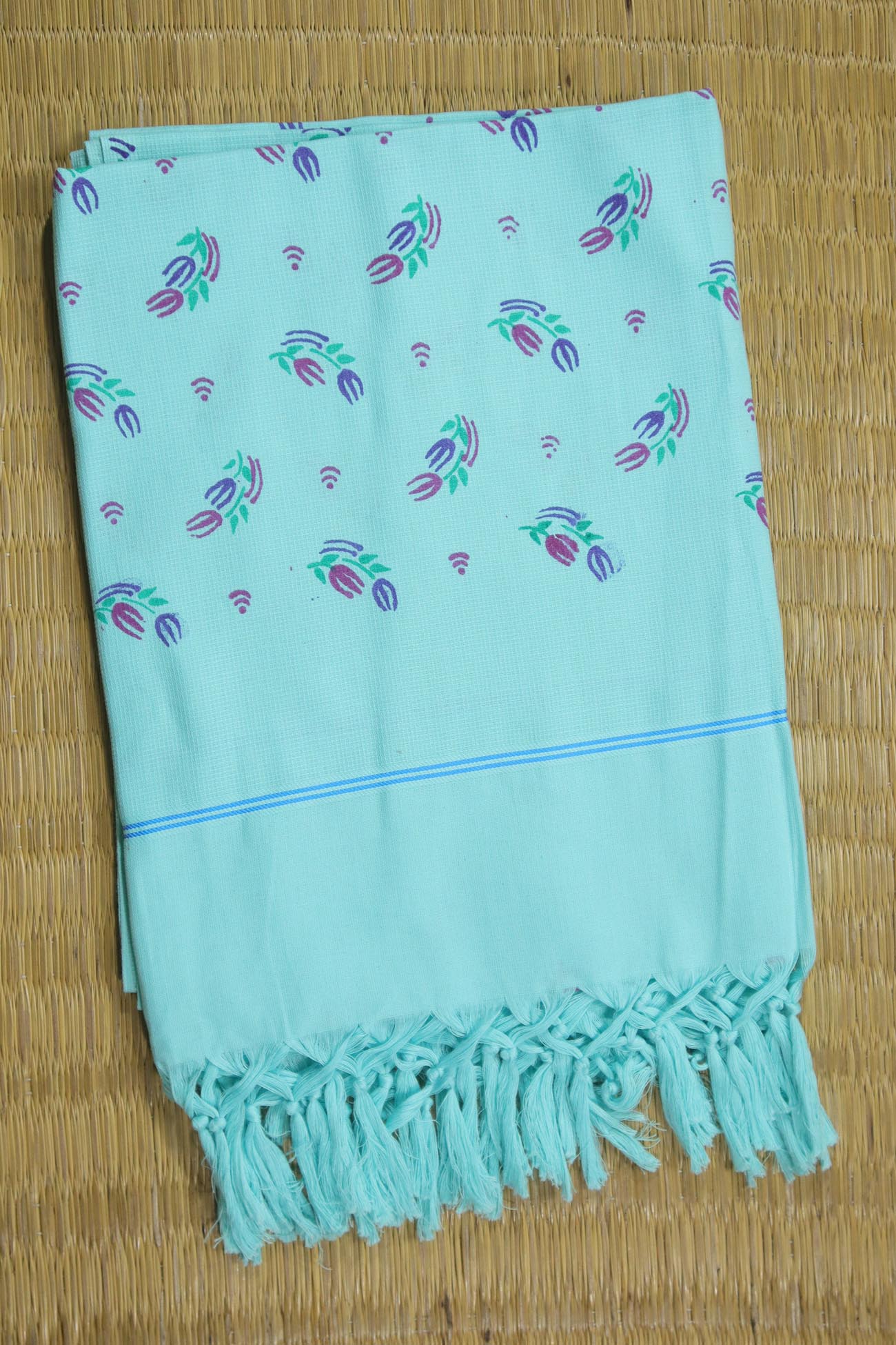 medium-turquoise-floral-cotton-towels-cct000209-a