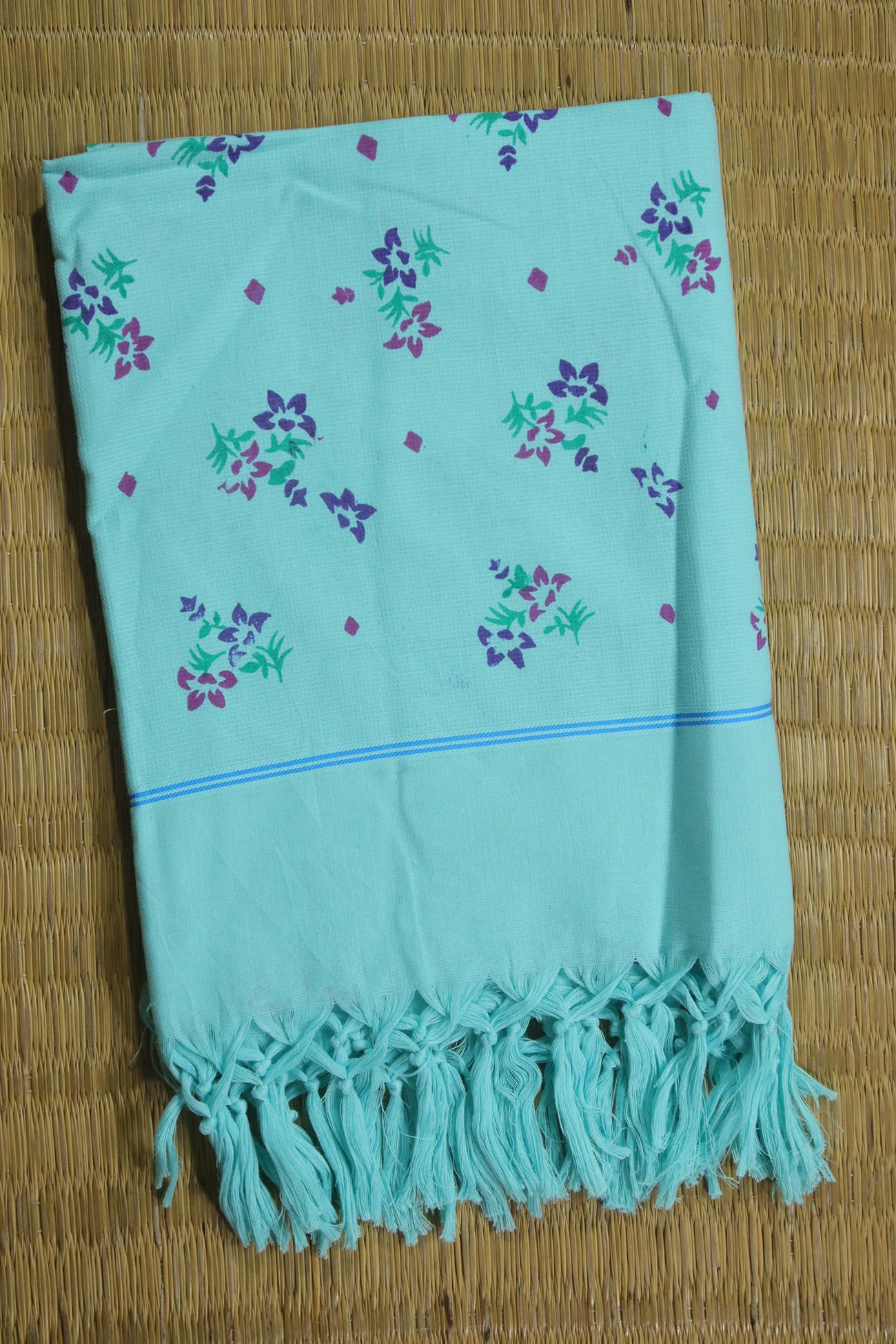 medium-turquoise-floral-cotton-towels-cct000210-a