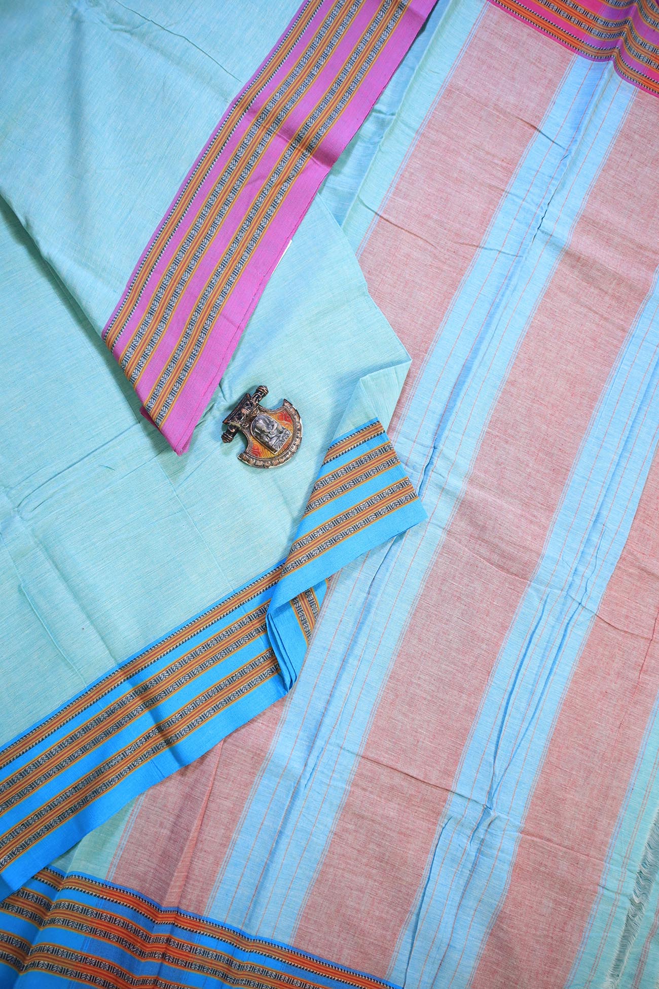 aquamarine-ruthratcham-checked-sarees-ck001257-a