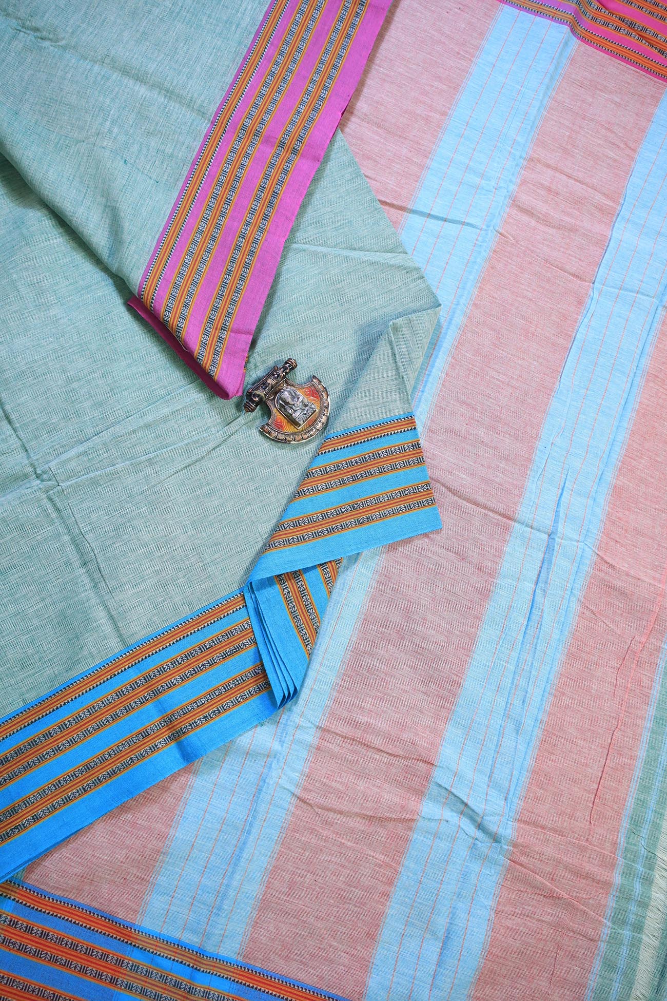 sea-green-ruthratcham-checked-sarees-ck001260-a