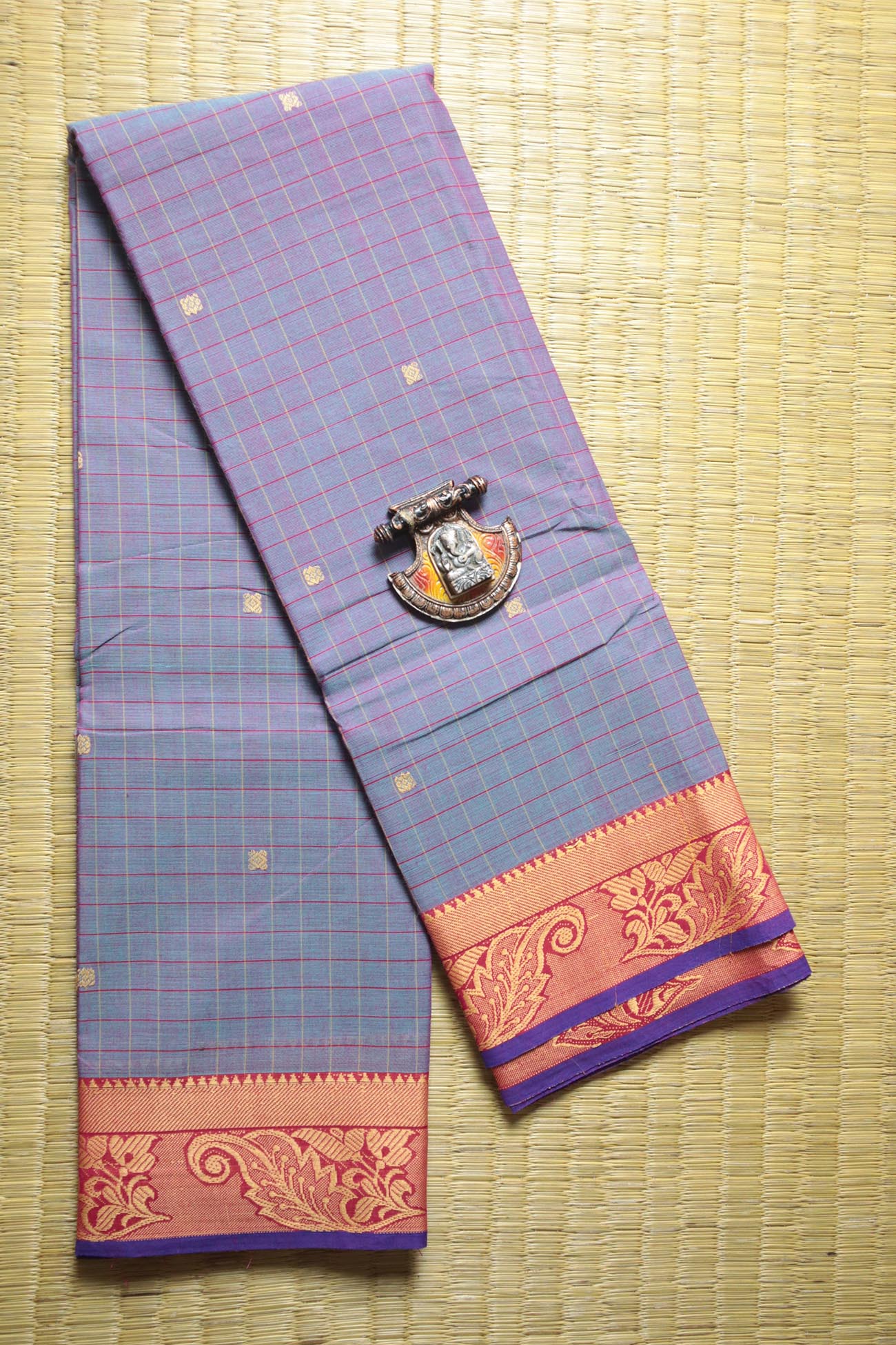 medium-slate-blue-leaf-checked-sarees-ck001723-a