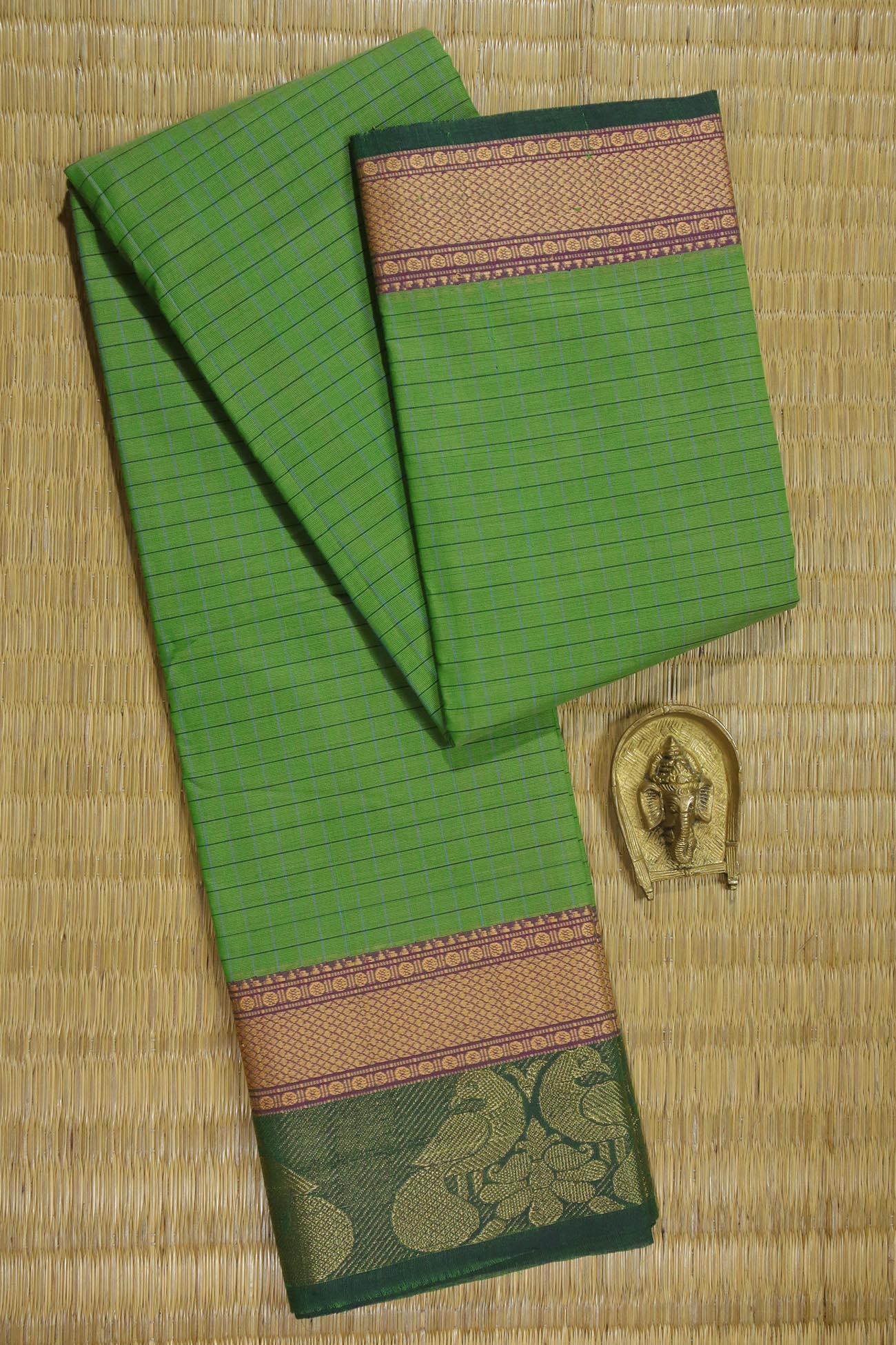 green-peacock-checked-sarees-ck002214-a