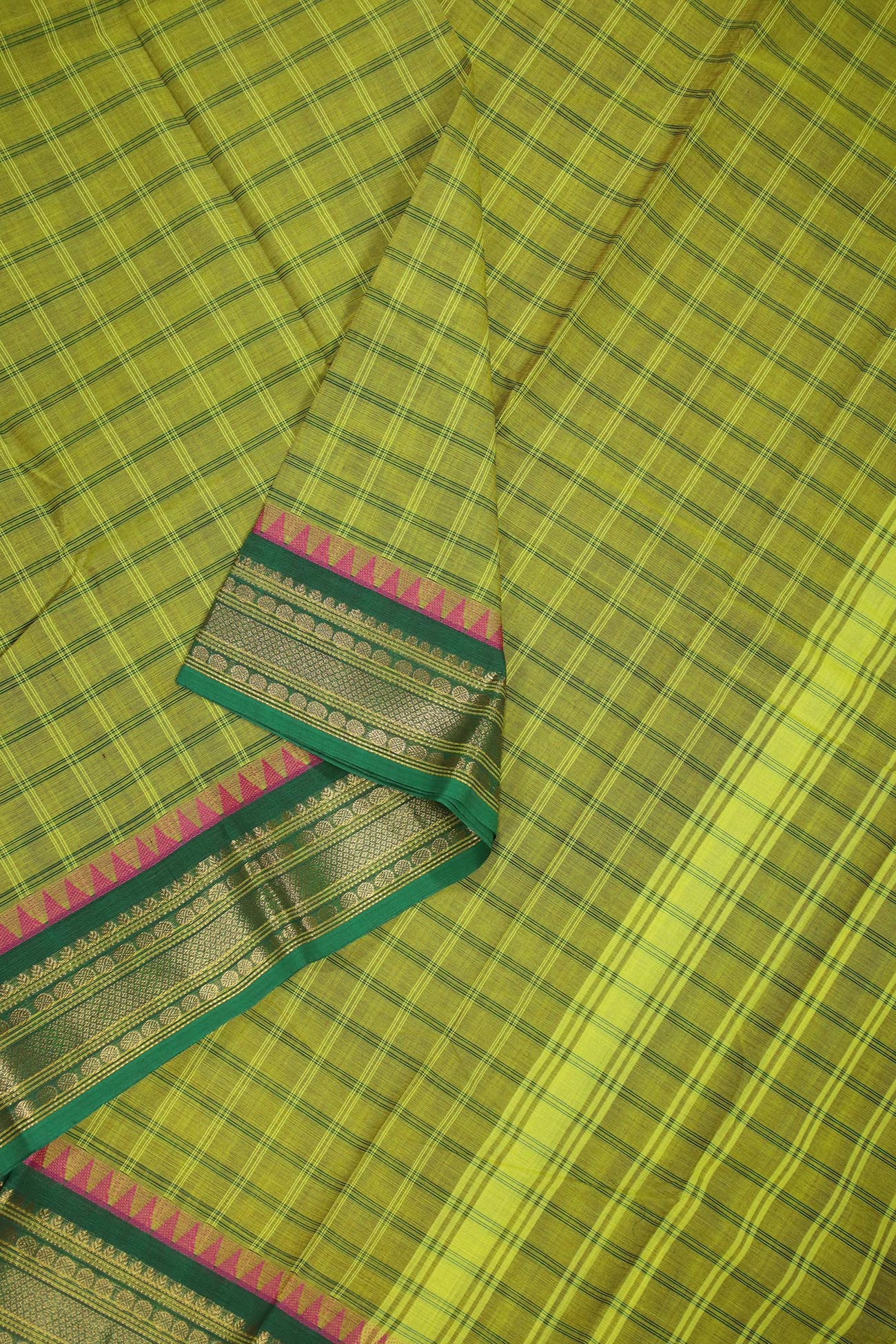 yellow-green-ruthratcham-checked-sarees-ckb000005-c