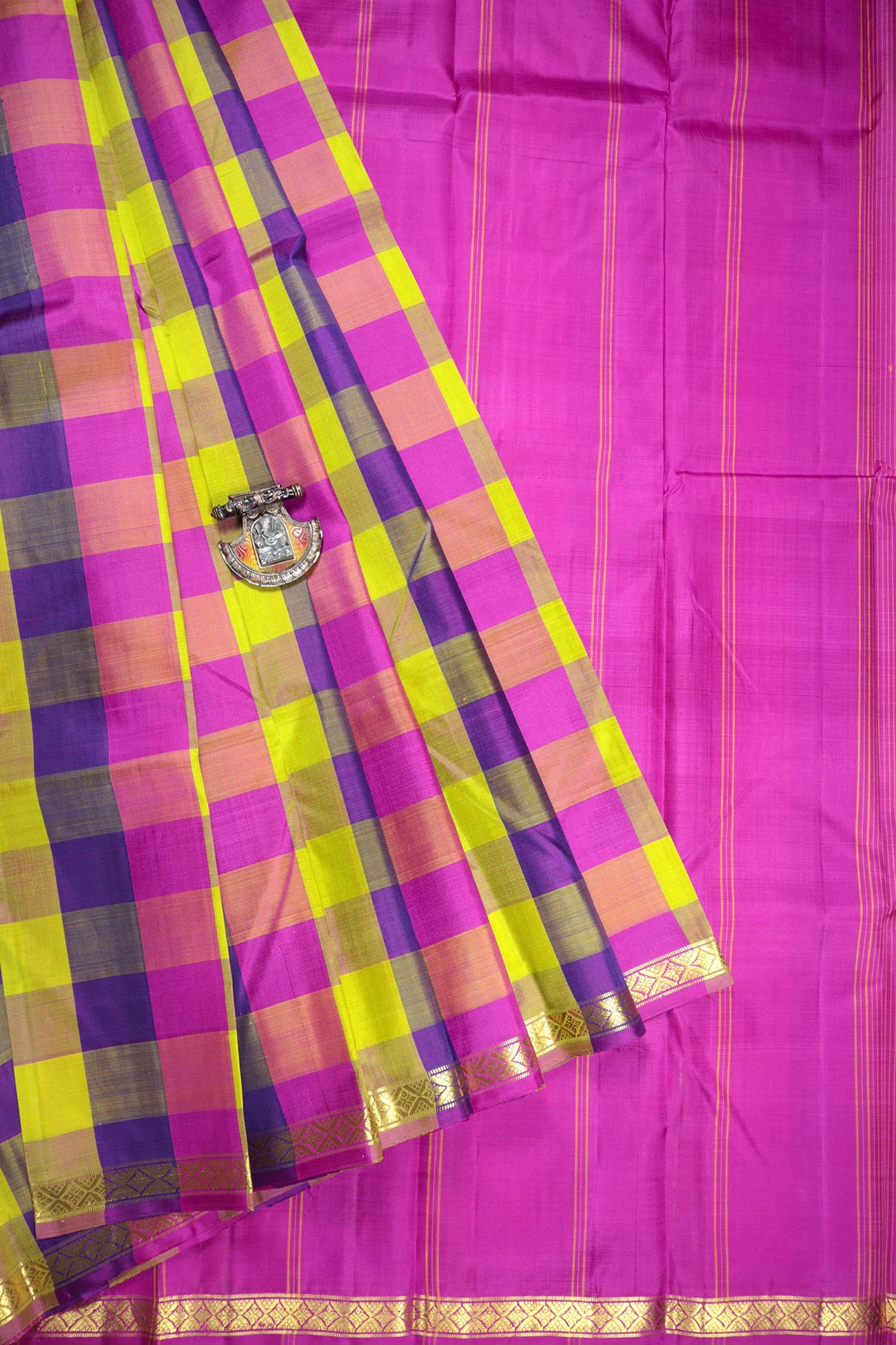 deep-pink-checked-kanchipuram-silk-sarees-kss000072-a