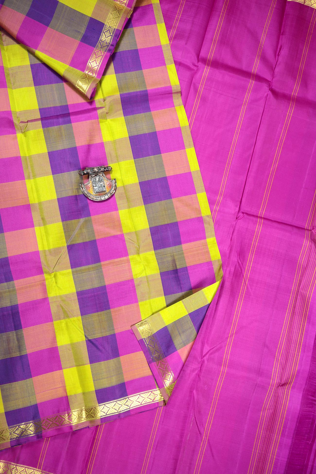 deep-pink-checked-kanchipuram-silk-sarees-kss000072-b