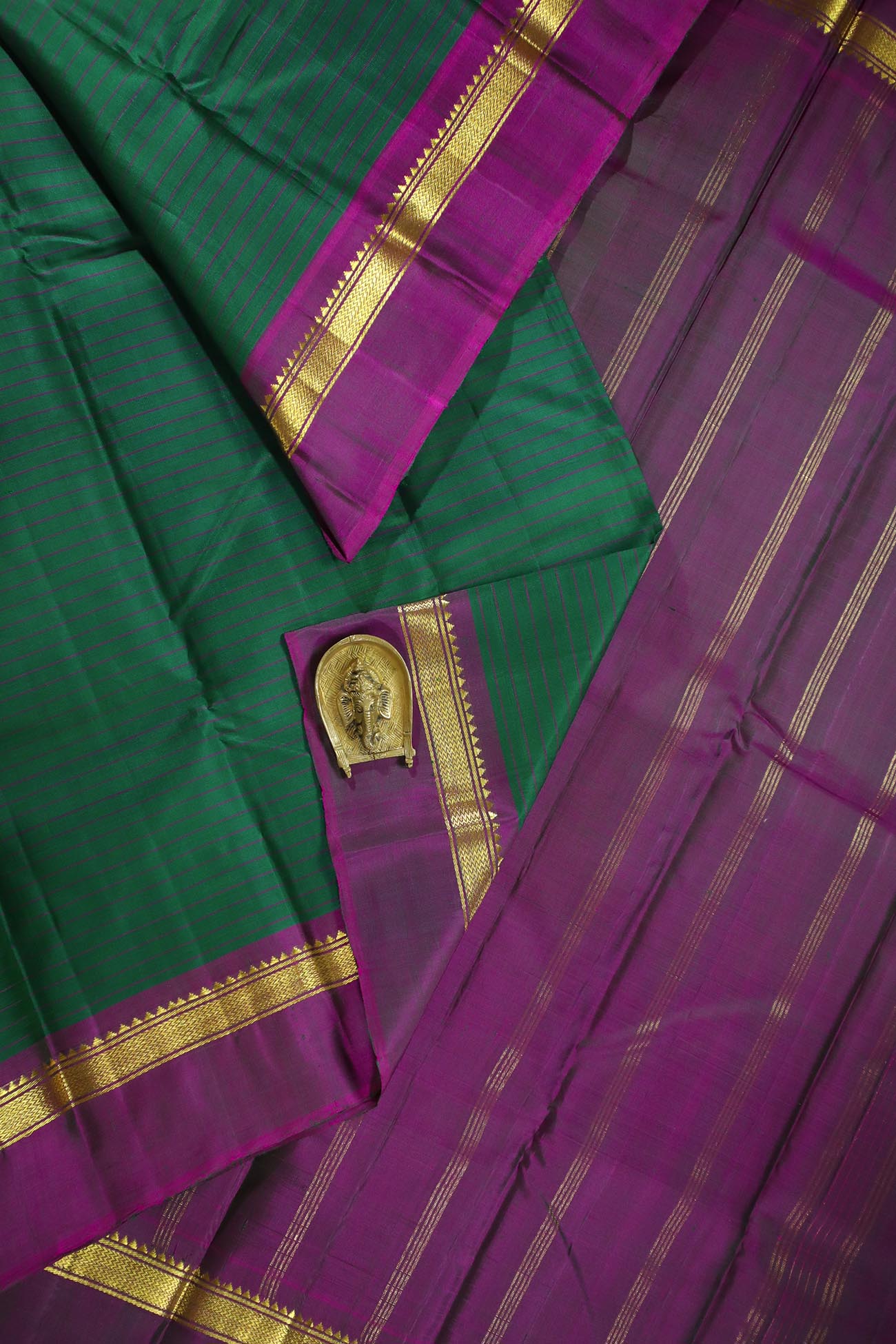 dark-green-horizontal-stripes-kanchipuram-silk-sarees-kss000195-b