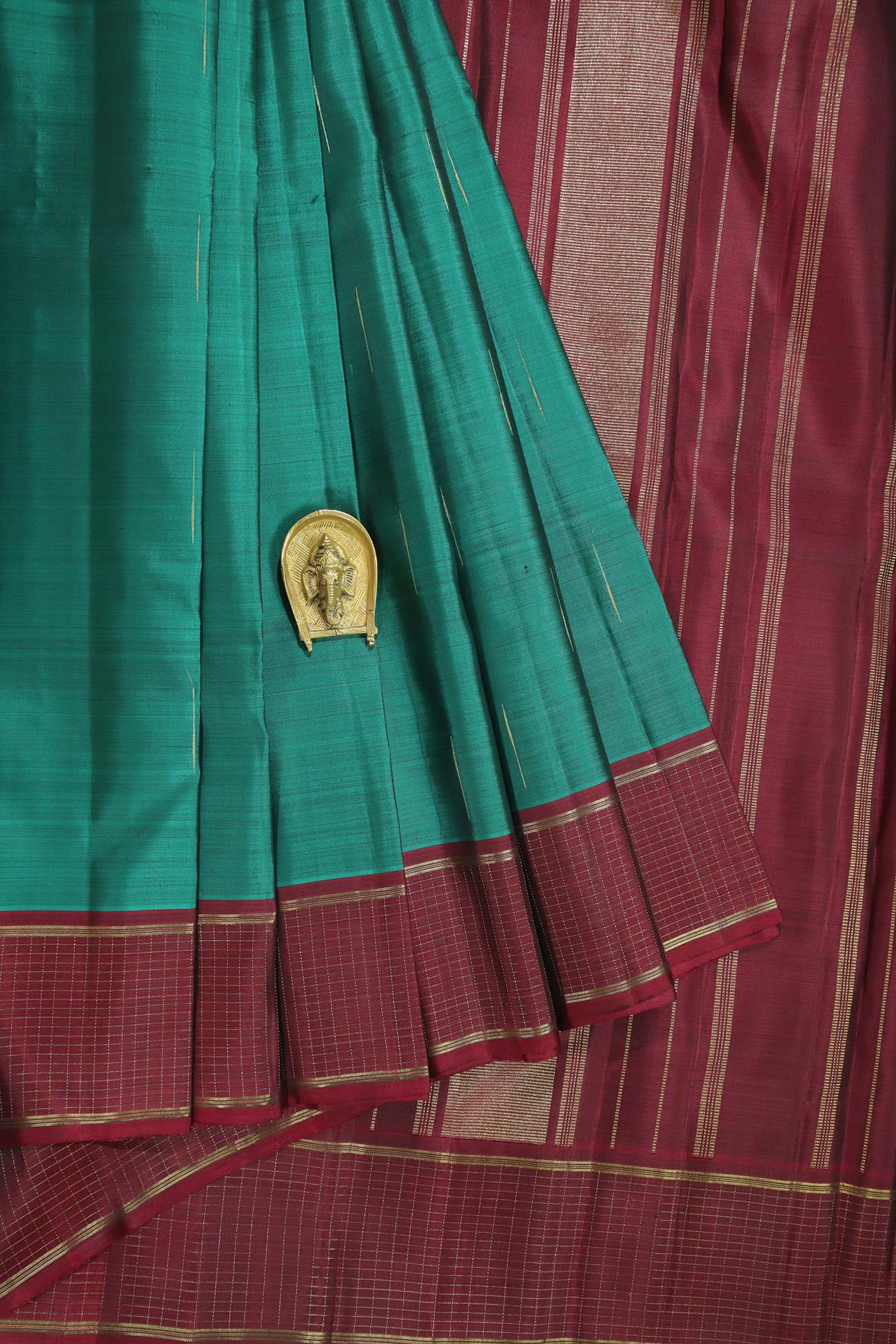 dark-cyan-rain-drops-kanchipuram-silk-sarees-kss000306-a