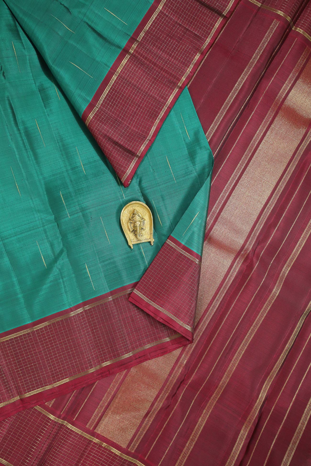 dark-cyan-rain-drops-kanchipuram-silk-sarees-kss000306-b