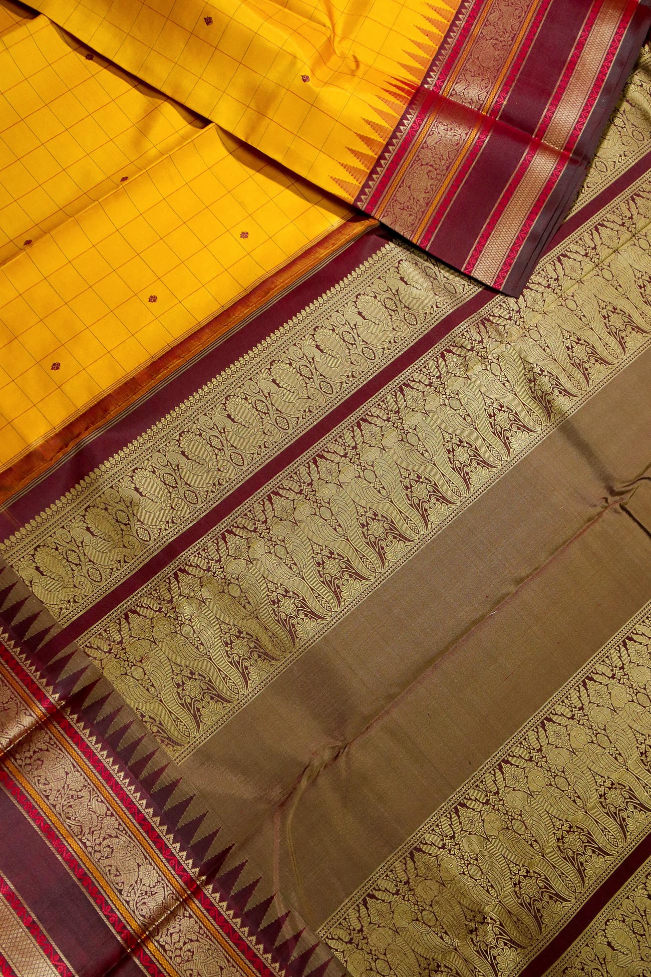 yellow-checked-kanchipuram-silk-sarees-kss000510-g