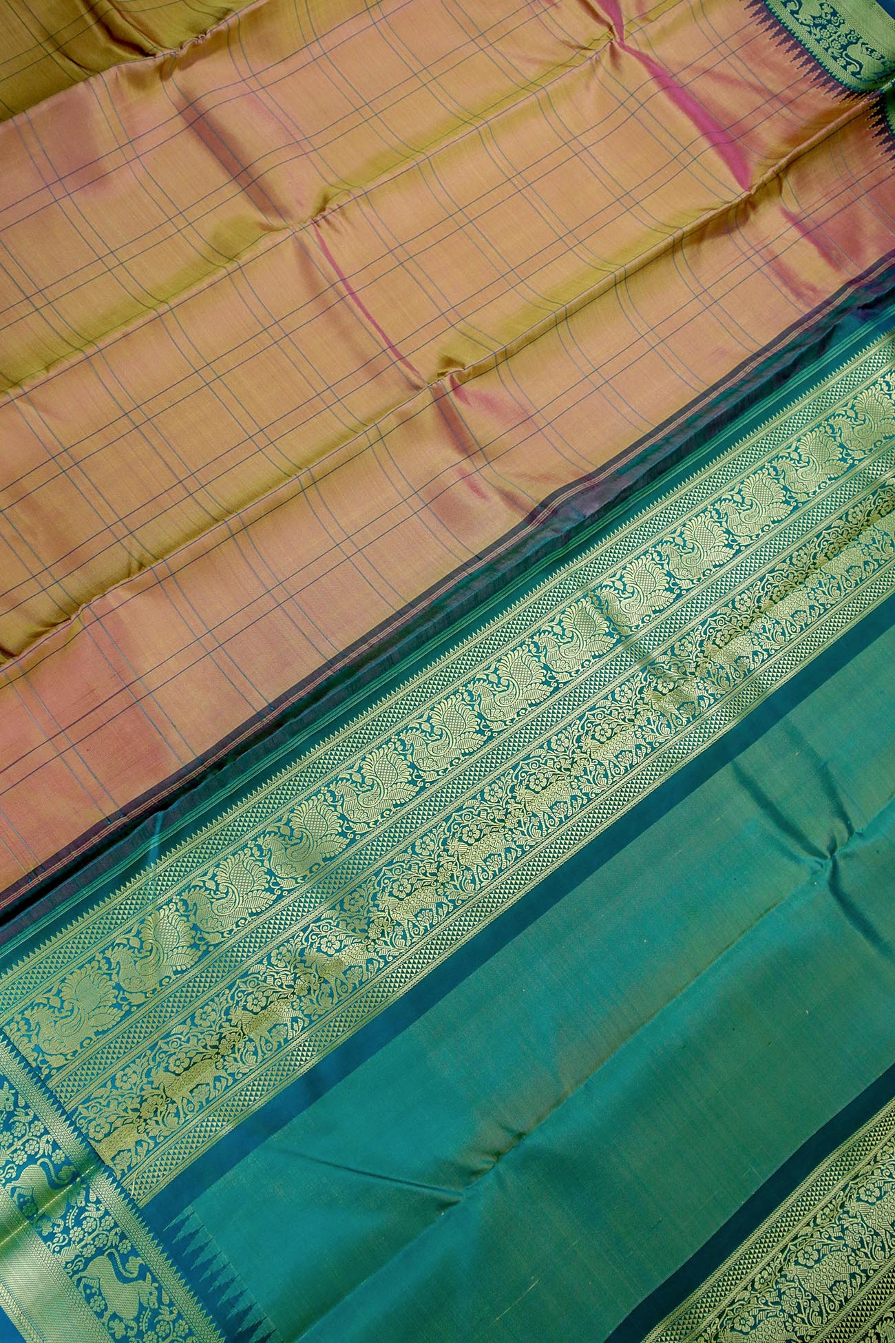 bisque-checked-kanchipuram-silk-sarees-kss000513-b