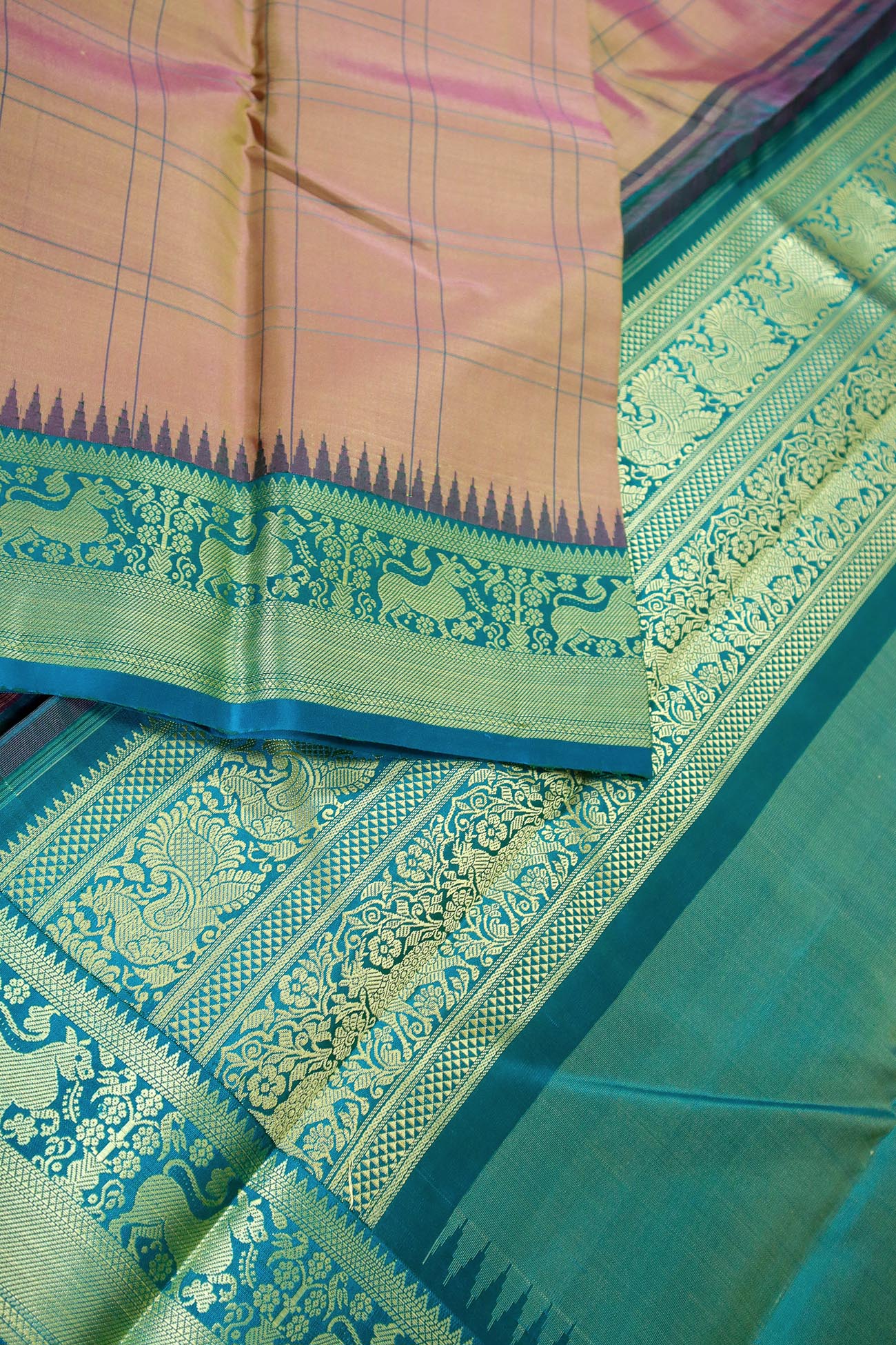 bisque-checked-kanchipuram-silk-sarees-kss000513-c