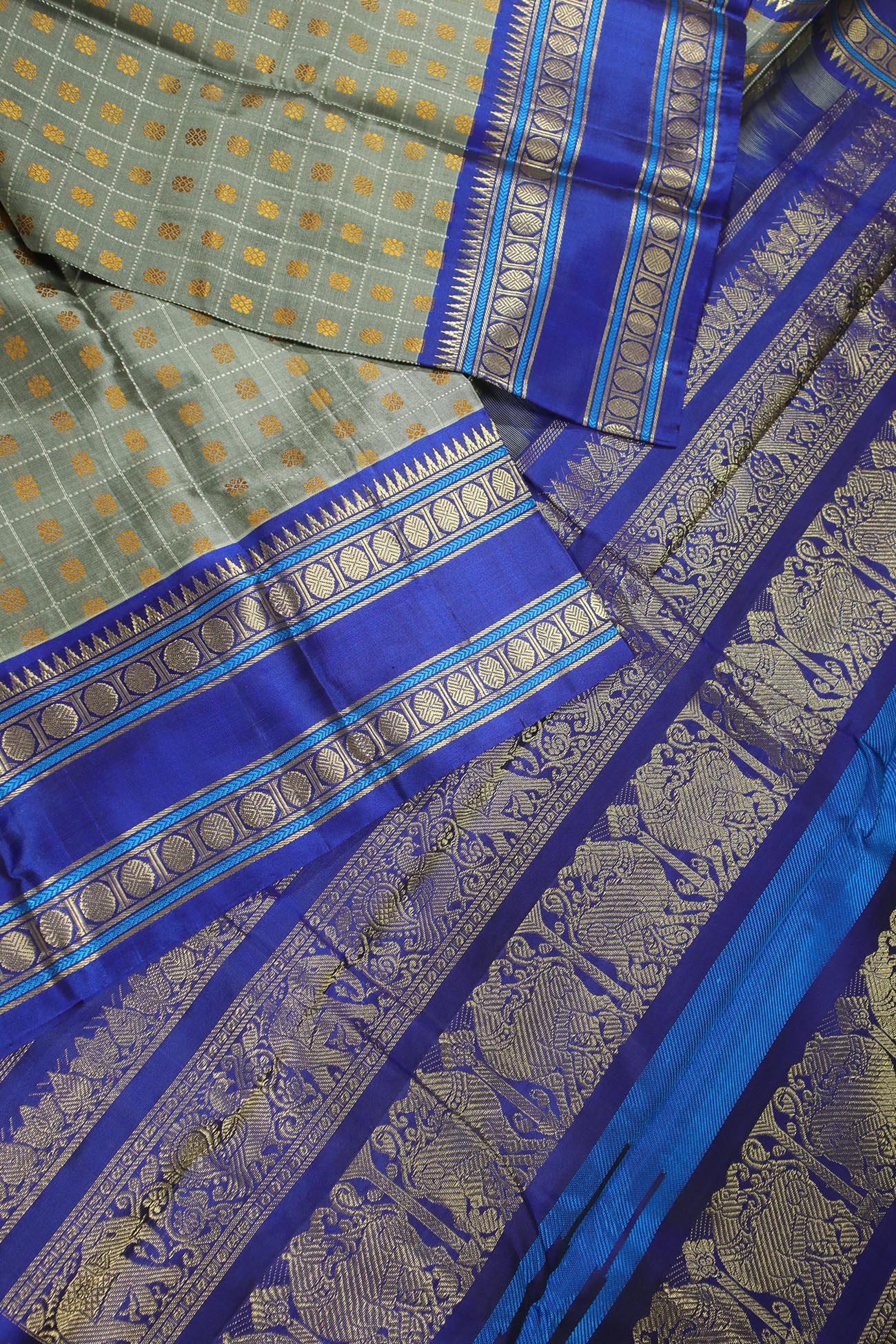 dim-gray-thousand1000-butta-kanchipuram-silk-sarees-kss000531-c