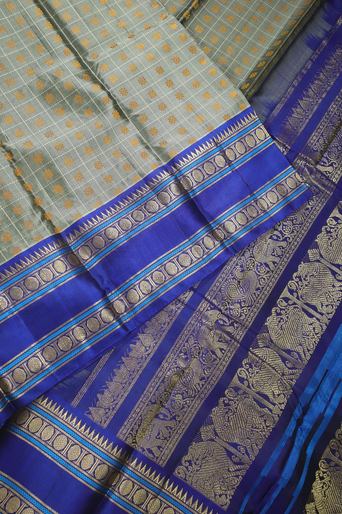 dim-gray-thousand1000-butta-kanchipuram-silk-sarees-kss000531-f