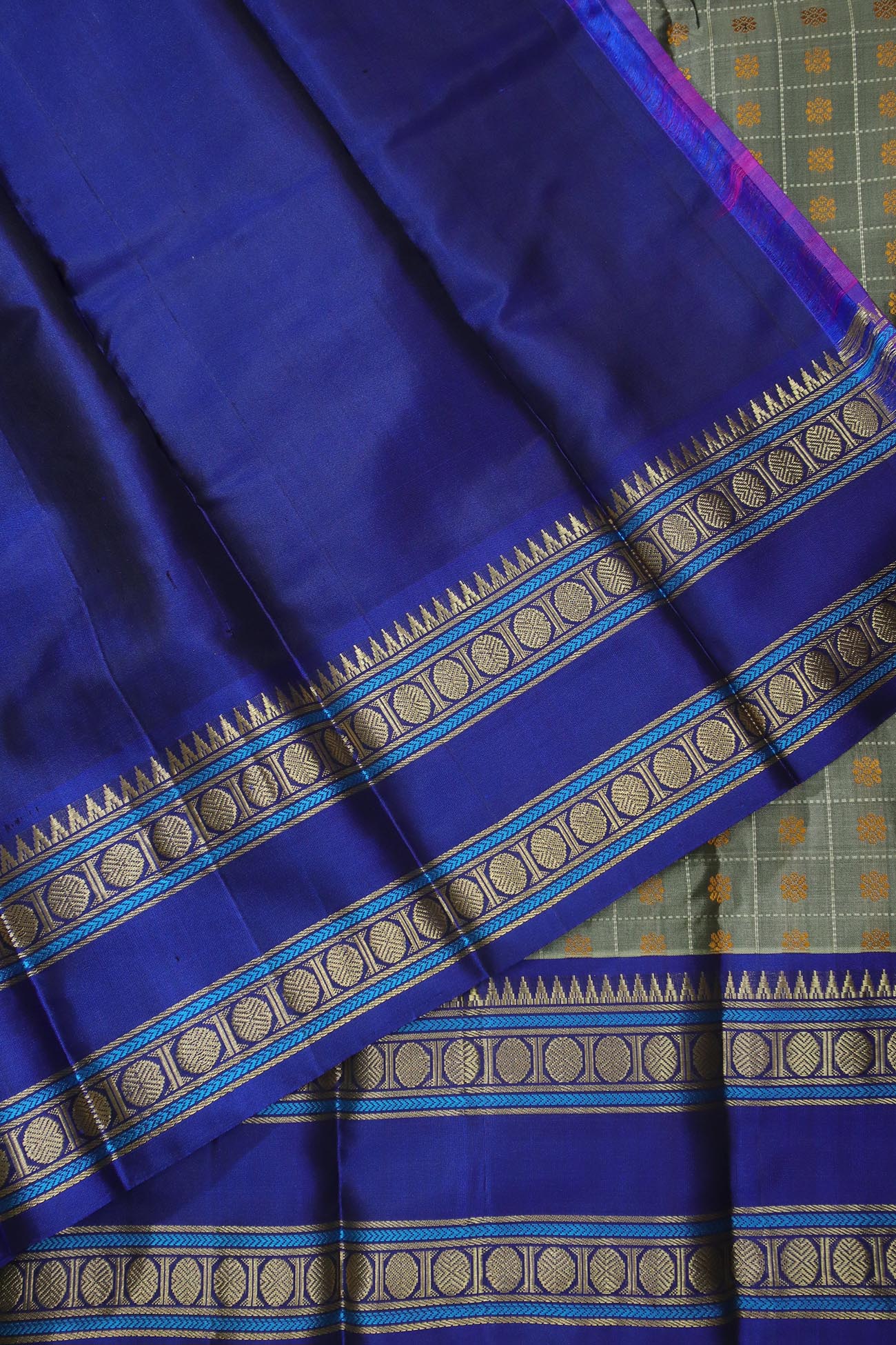 dim-gray-thousand1000-butta-kanchipuram-silk-sarees-kss000531-g