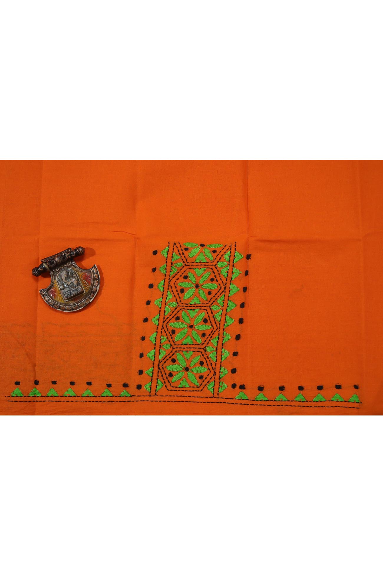 orange-flower-kantha-work-blouse-fabric-kwb001922-a