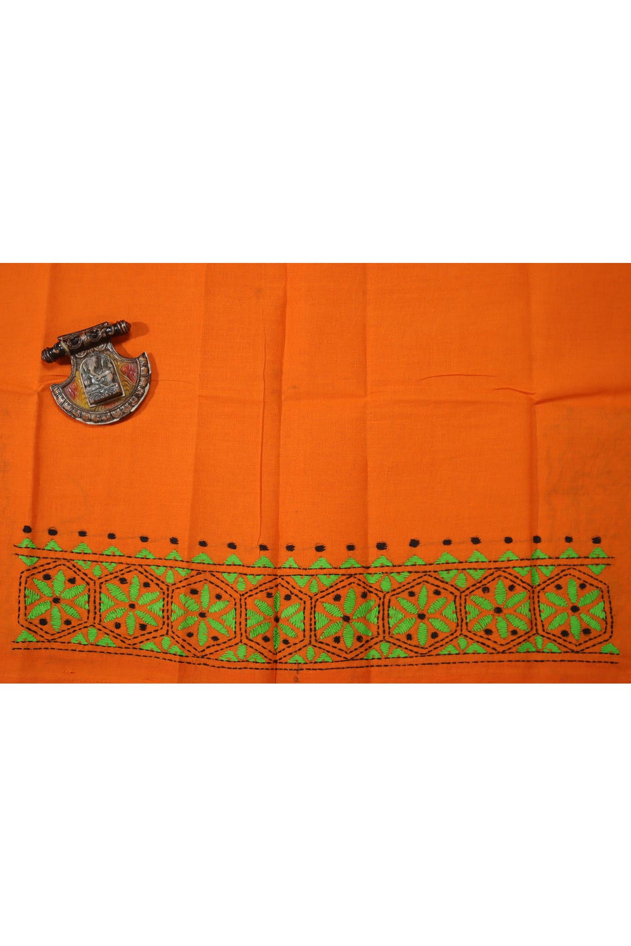 orange-flower-kantha-work-blouse-fabric-kwb001922-b