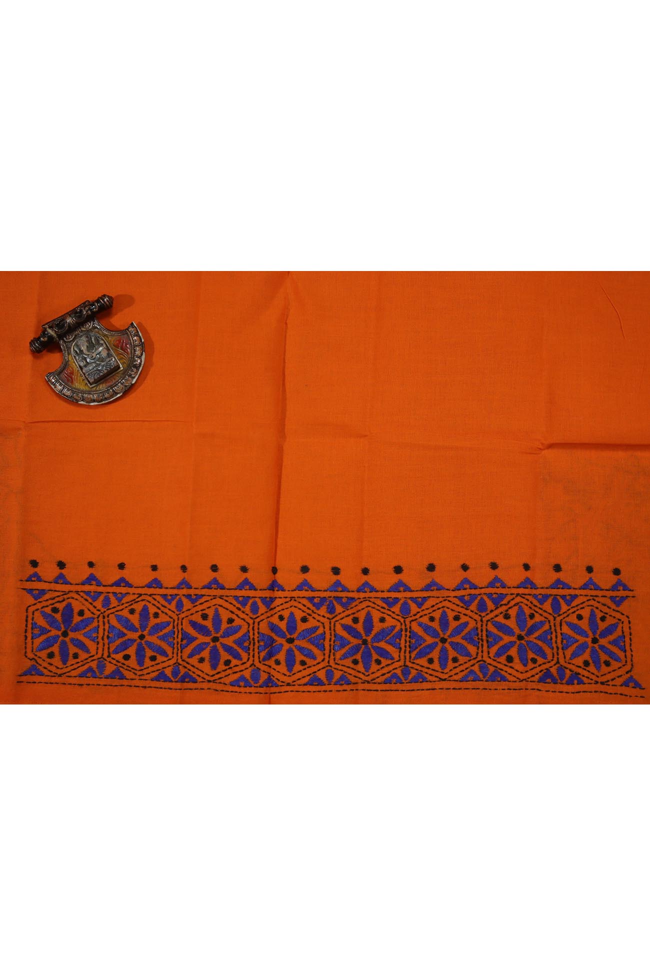 orange-flower-kantha-work-blouse-fabric-kwb001925-b