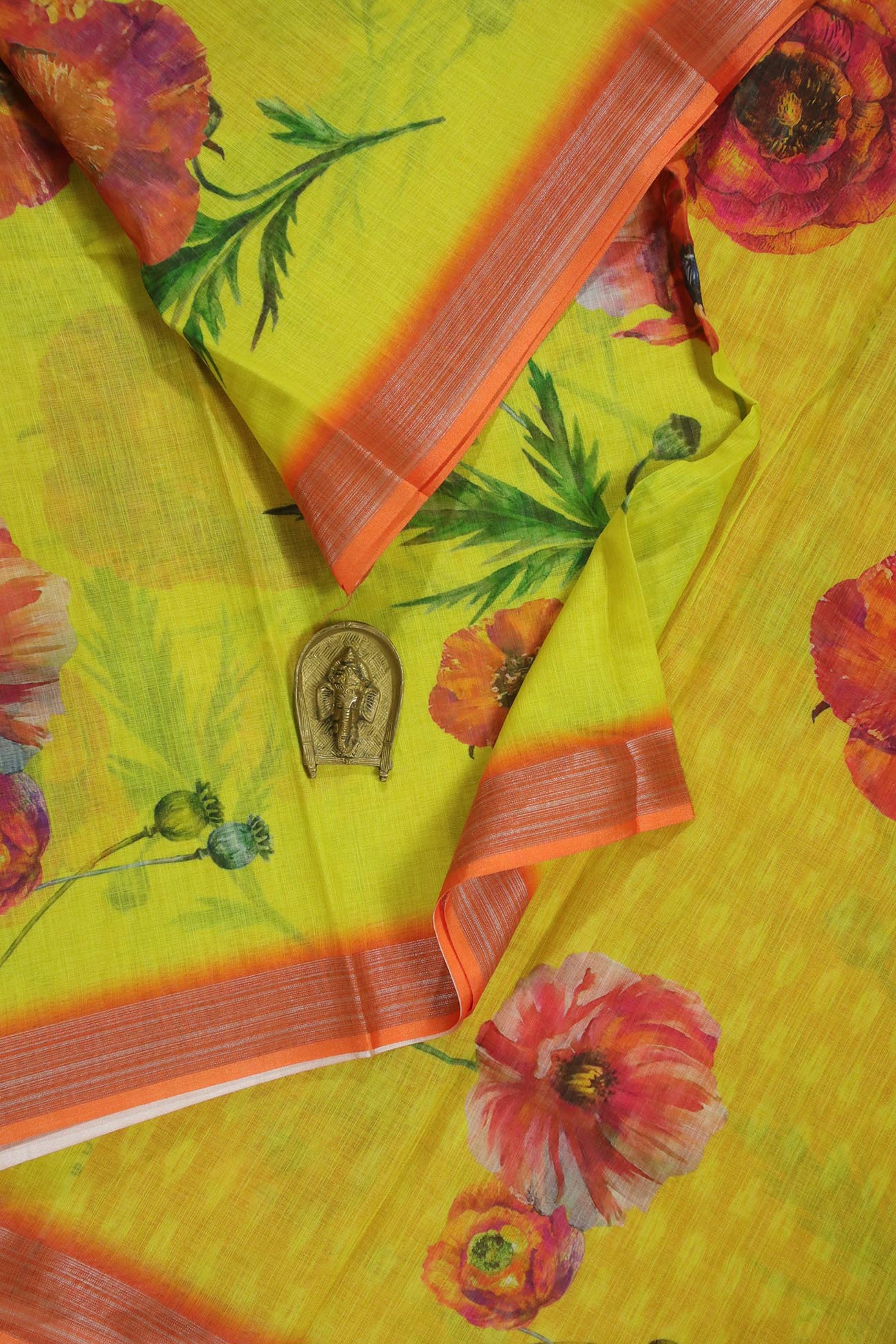 yellow-flower-linen-printed-hand-block-printed-sarees-lnp000021-a