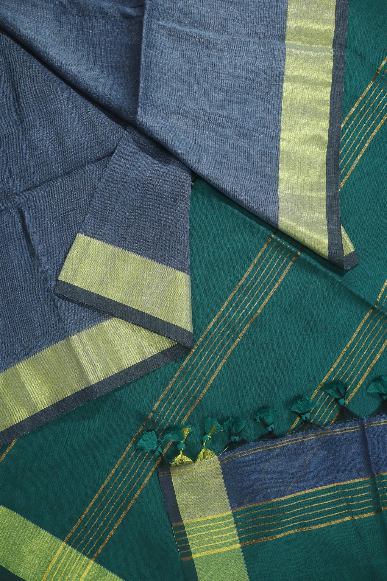 green-no-design-linen-printed-sarees-lnp000044-b