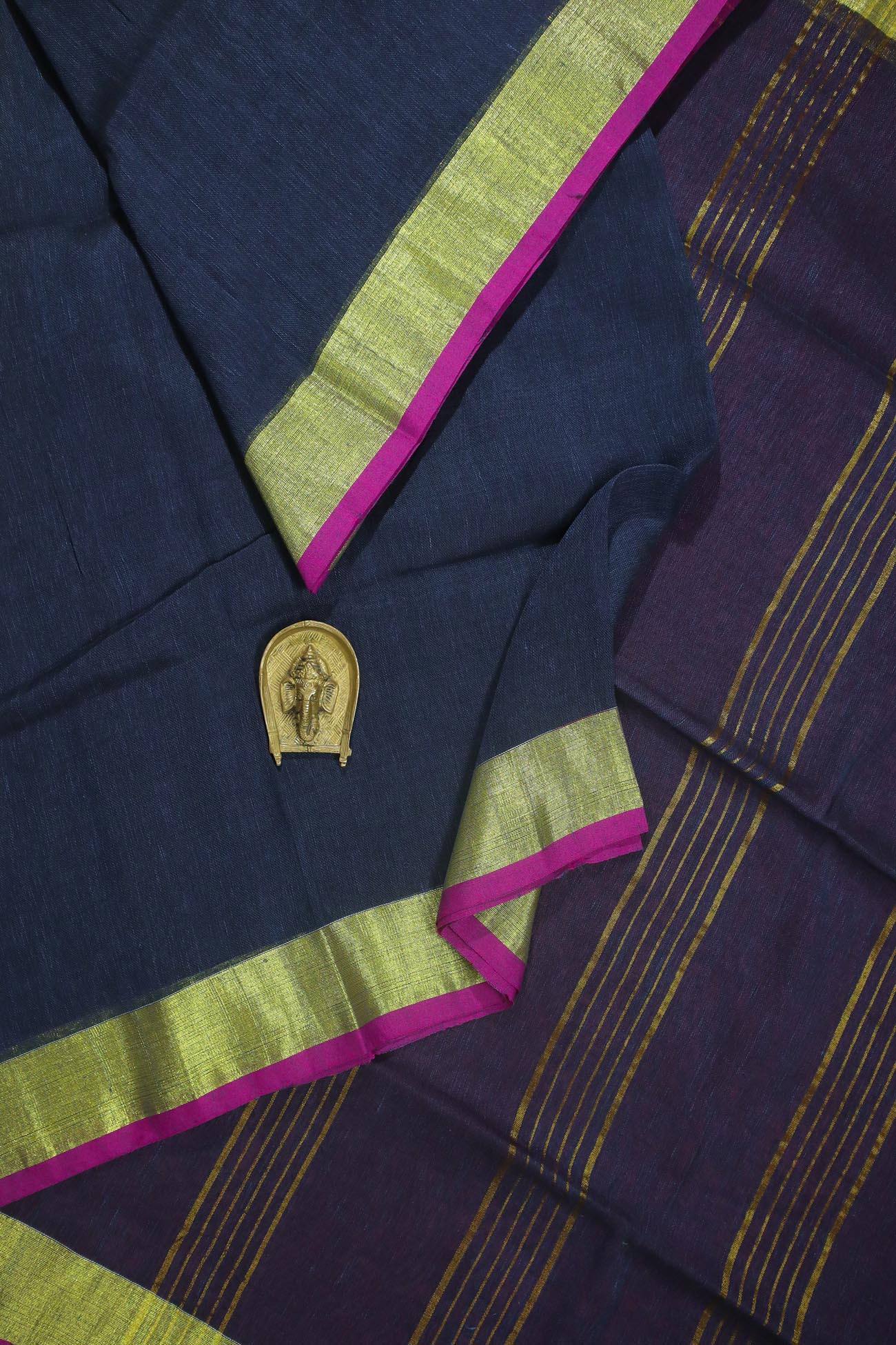 navy-no-design-linen-printed-sarees-lnp000051-a