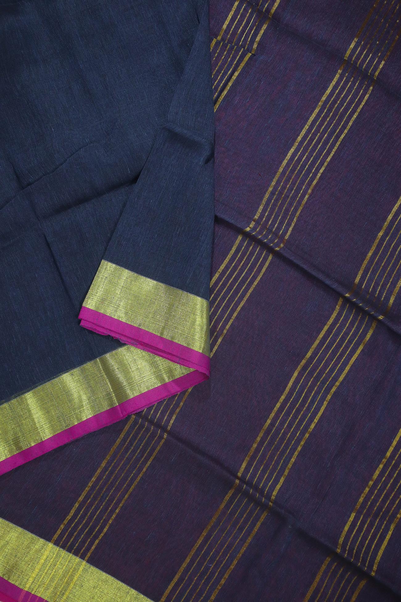 navy-no-design-linen-printed-sarees-lnp000051-b