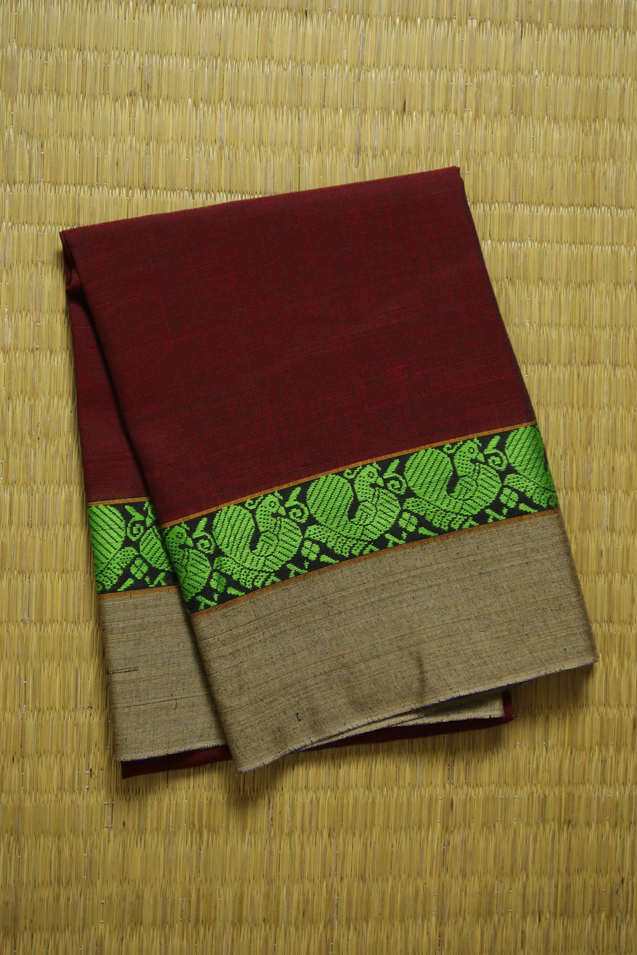 maroon-peacock-narayanpet-fabric-soft-cotton-fabric-pf000349-a