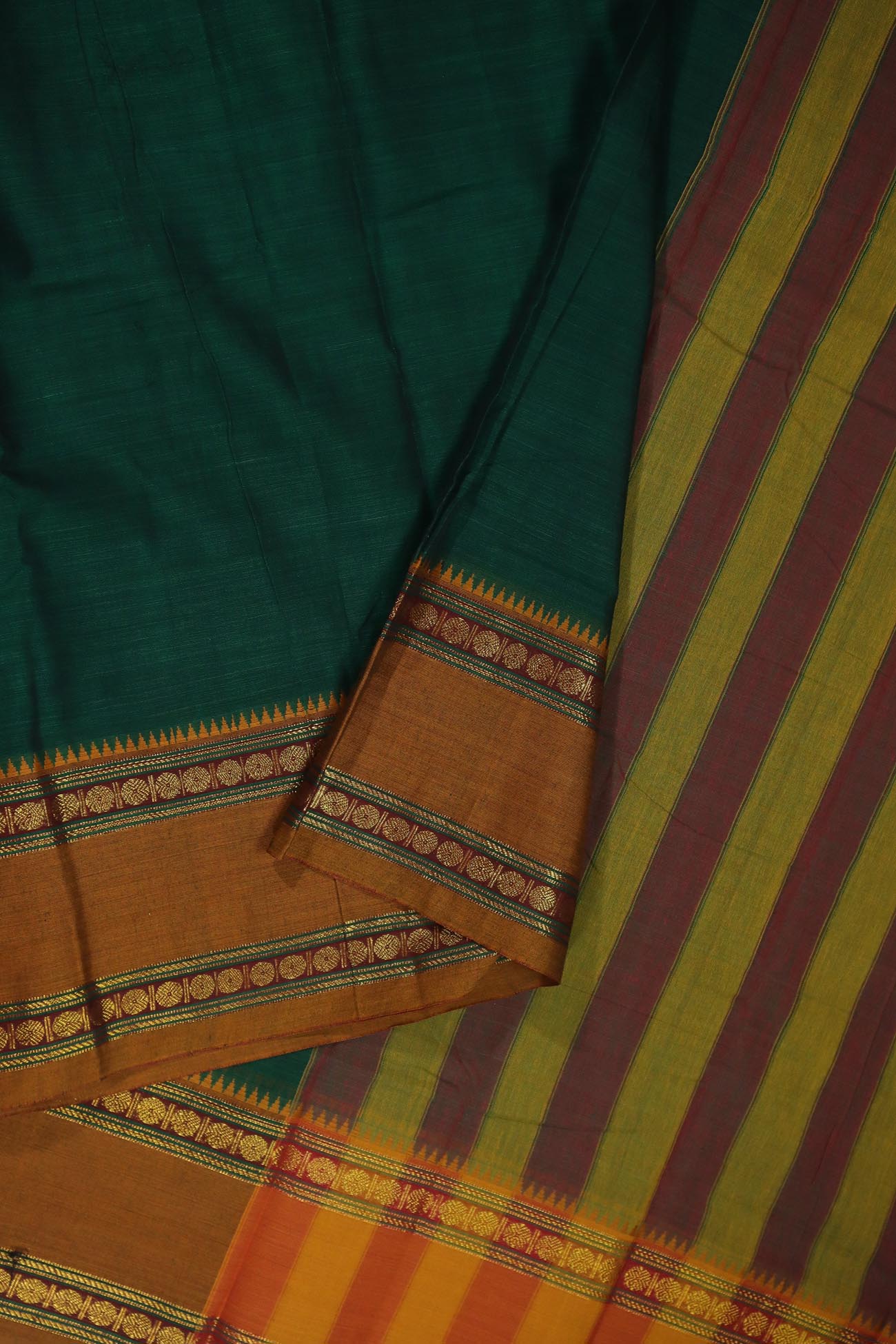 dark-green-ruthratcham-narayanpet-sarees-pk002207-c