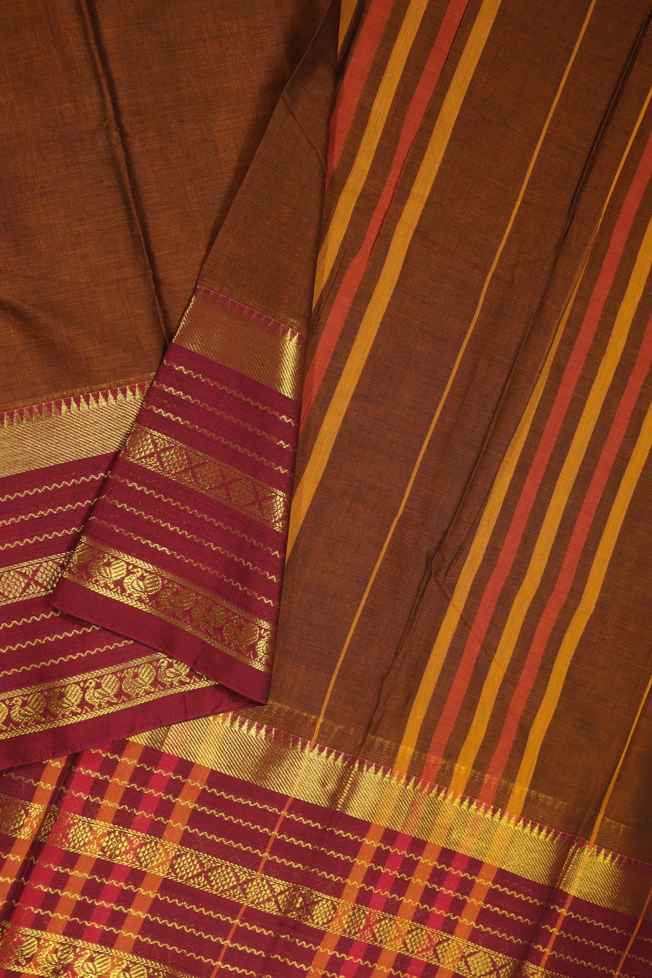 saddle-brown-zigzag-narayanpet-sarees-pk002254-c