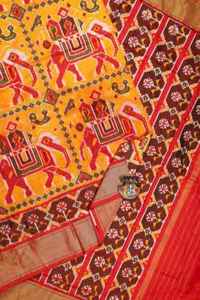 dark-orange-elephant-patola-sarees-ps000007-a