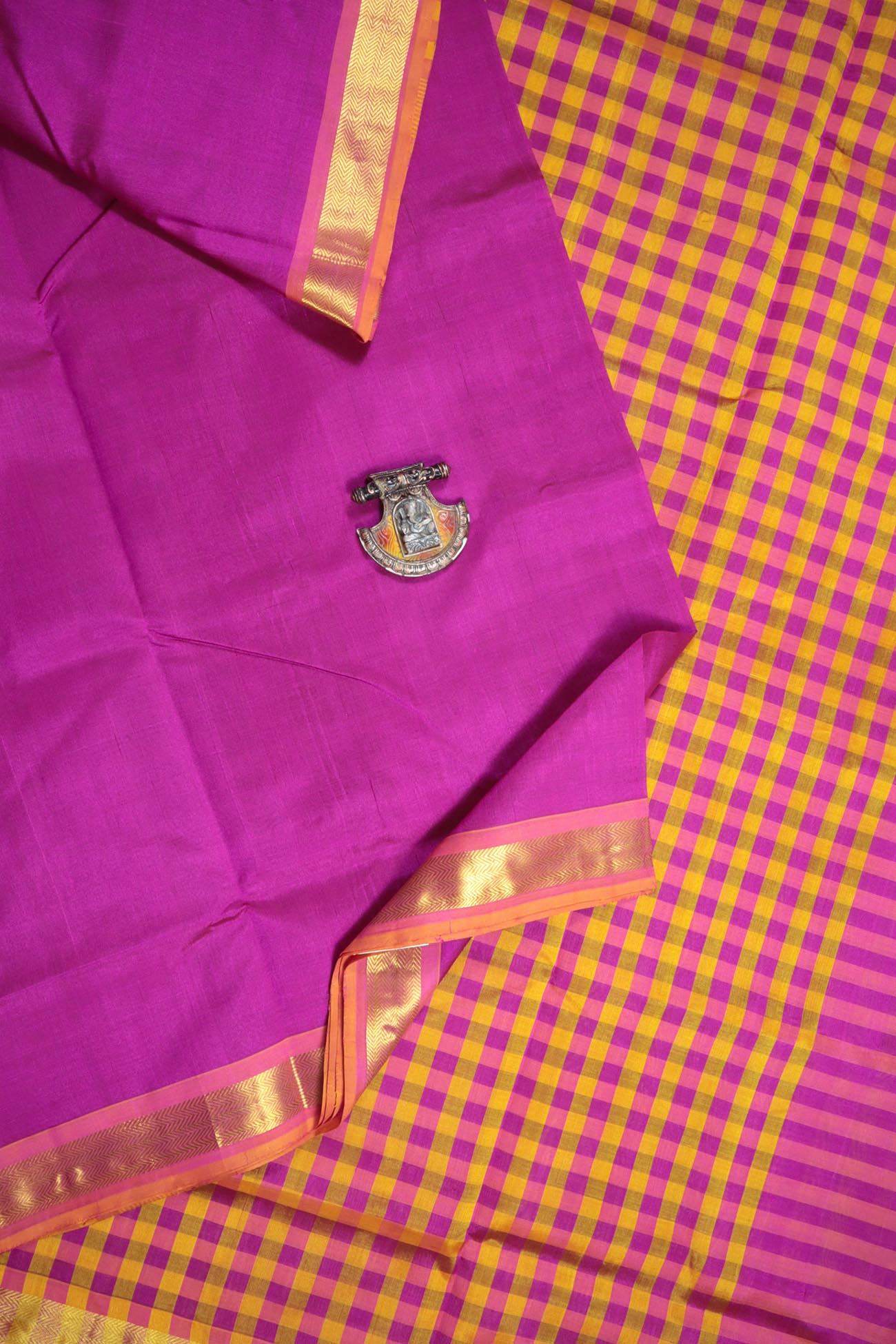 pink-checked-cotton-silk-sarees-sc002200-a