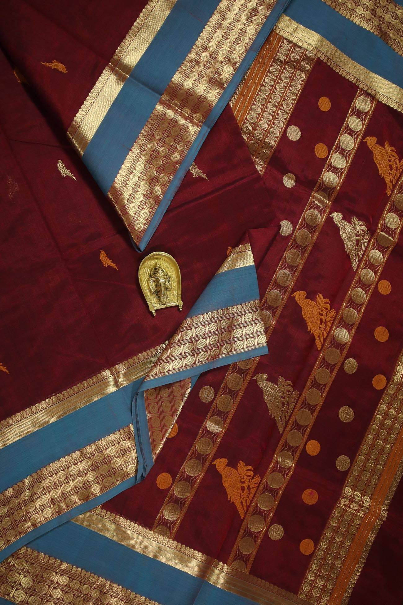 maroon-ruthratcham-cotton-silk-sarees-sc002387-a