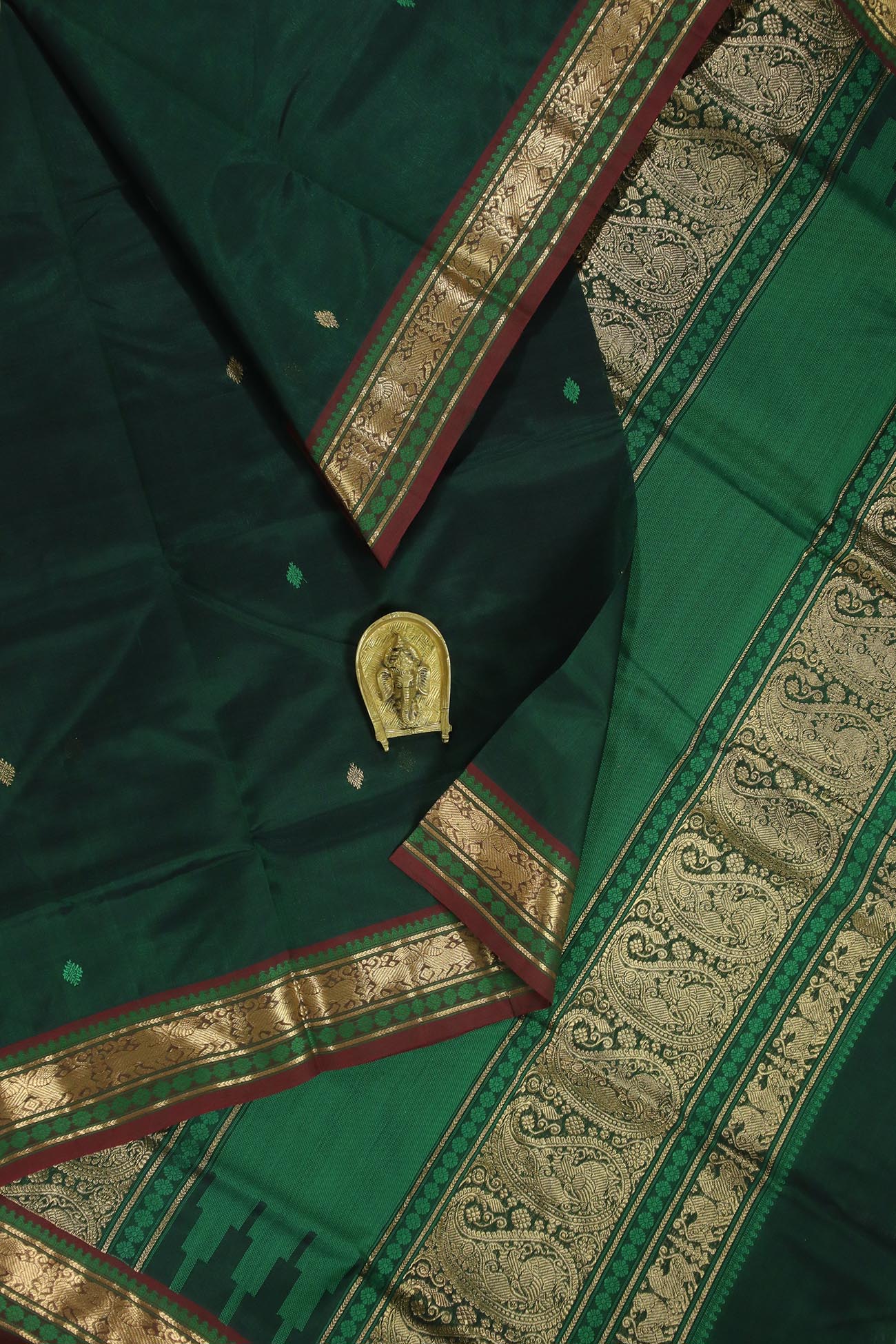 dark-green-ruthratcham-cotton-silk-sarees-sc002442-a