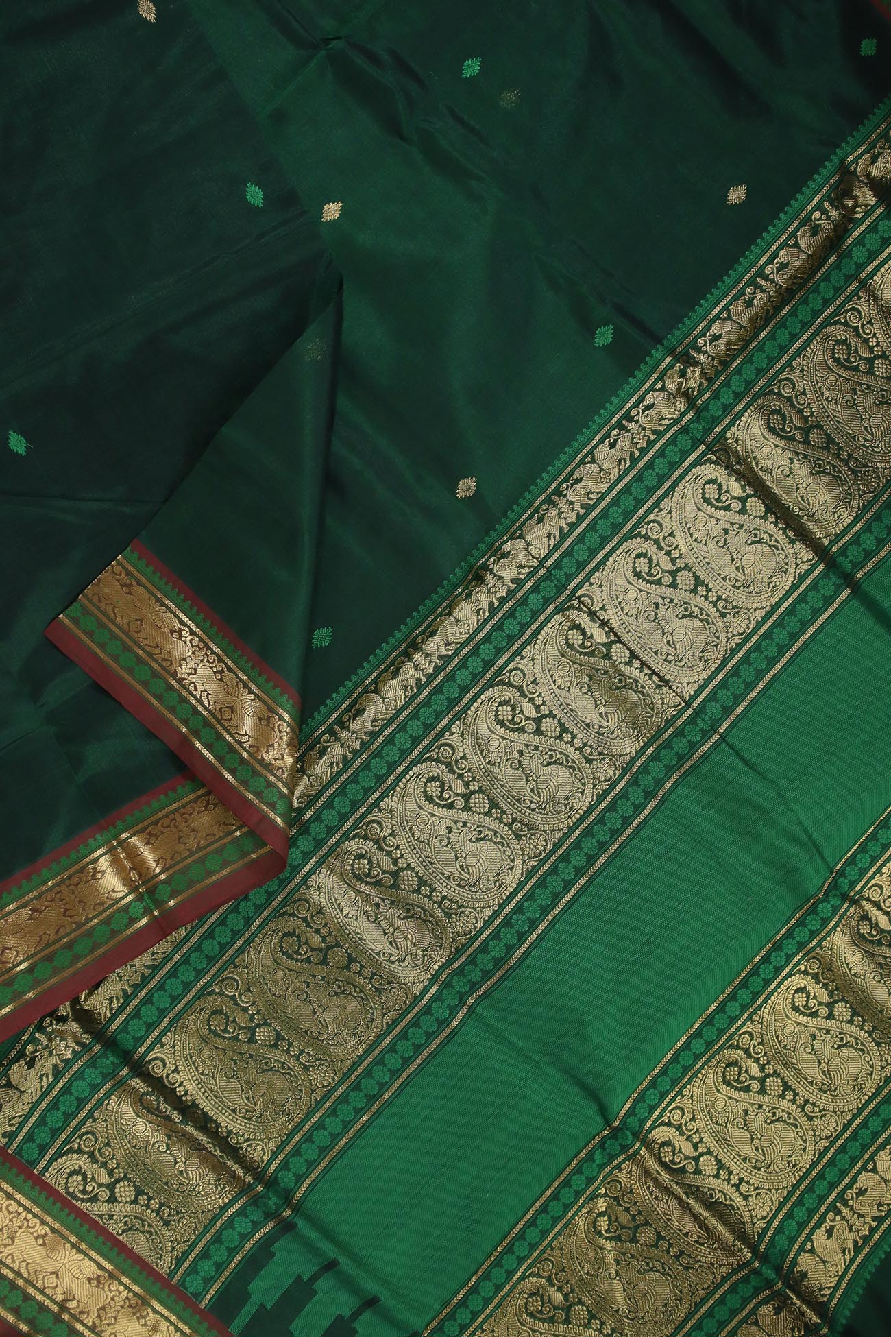 dark-green-ruthratcham-cotton-silk-sarees-sc002442-b