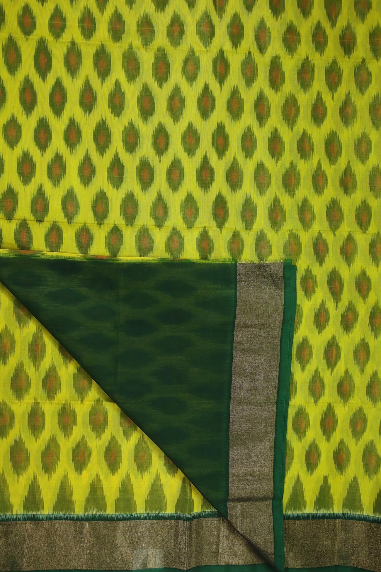 green-yellow-ikat-cotton-silk-sarees-sc002519-d