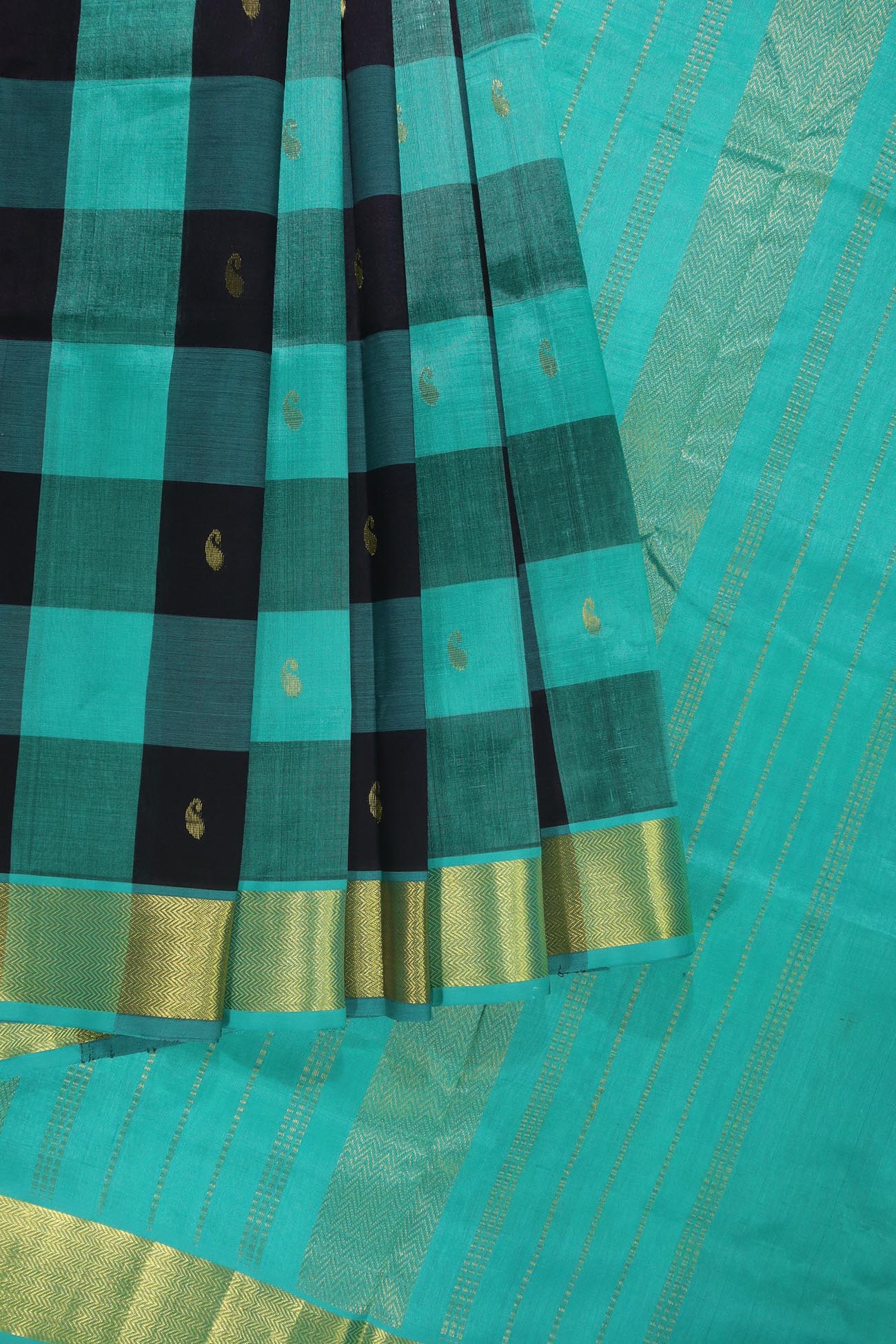 turquoise-bavanji-border-cotton-silk-sarees-sc002674-a