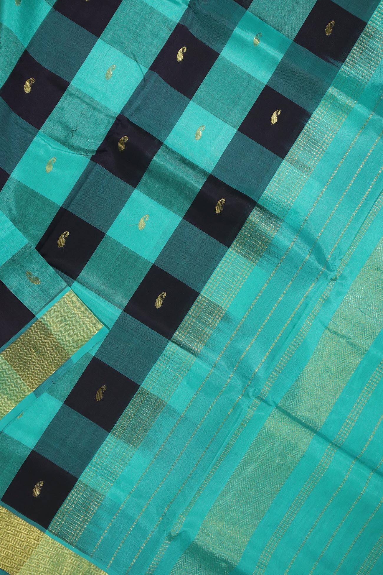 turquoise-bavanji-border-cotton-silk-sarees-sc002674-b