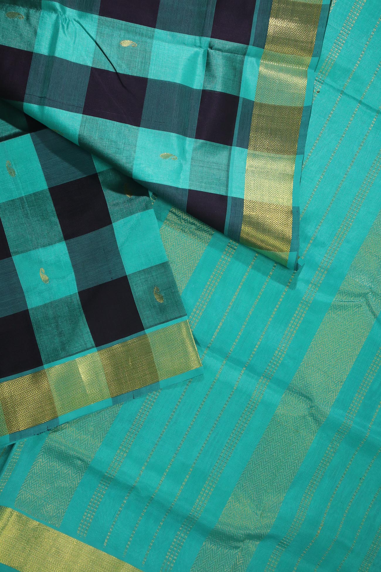 turquoise-bavanji-border-cotton-silk-sarees-sc002674-c