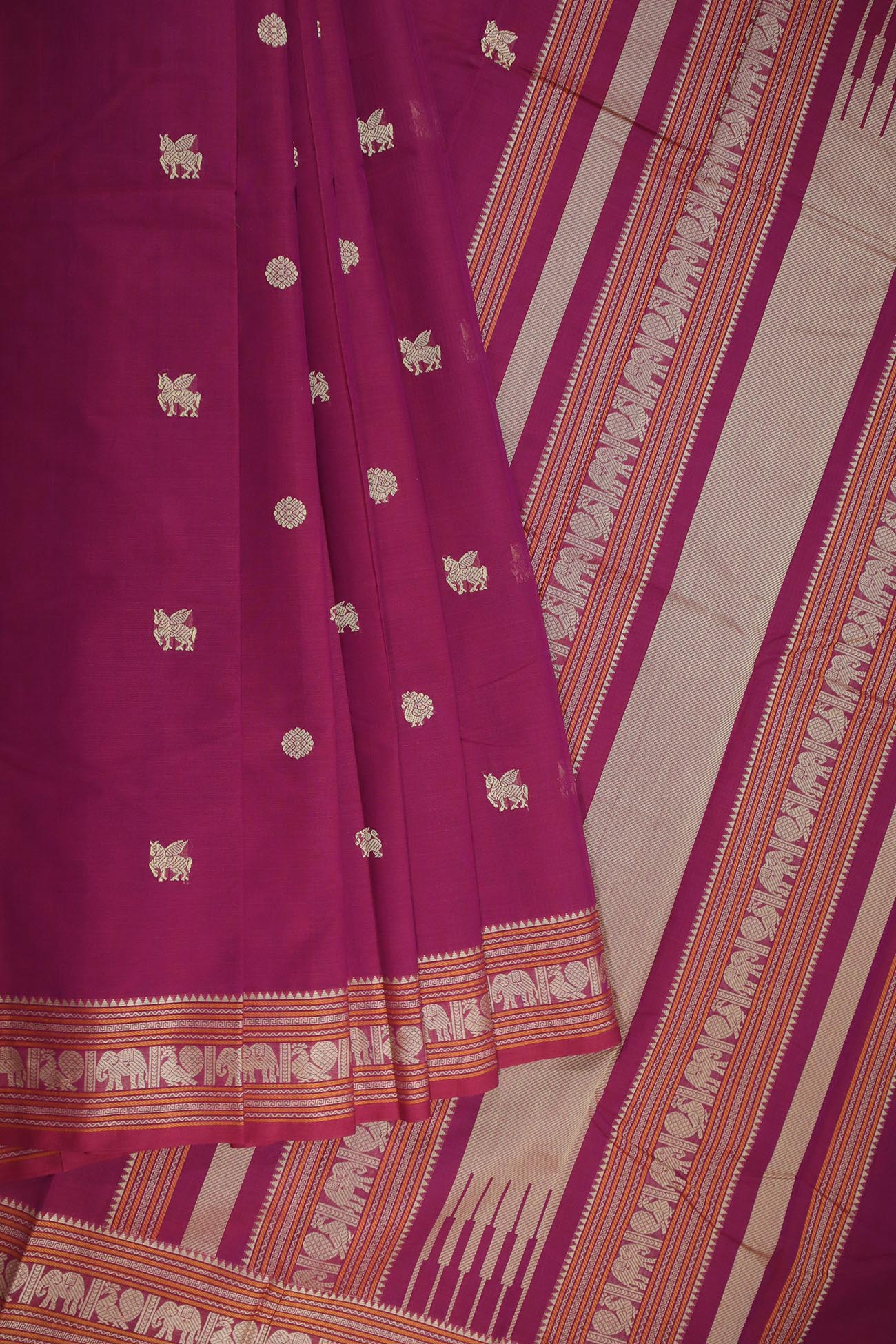 dark-magenta-elephant-kanchi-cotton-sarees-uu005274-a