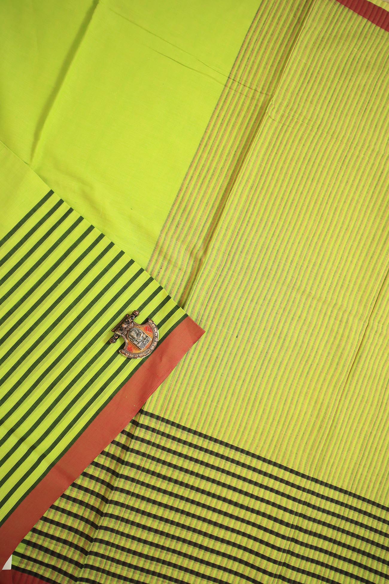 green-yellow-horizontal-stripes-begumpuri-sarees-kv000450-b