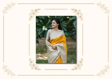 A women wearing an handloom silk saree