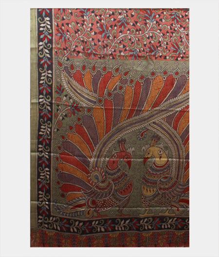 Multi Colour Tussar Kota Saree T1368964